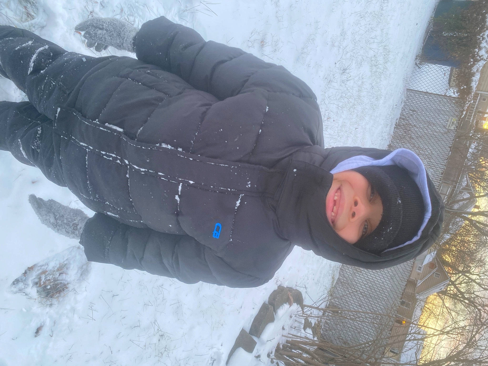 Gregory joined the competition — help win amazing prizes! comfort, freezing, fun, glove, hat, headwear, hoodie, jacket, outerwear, person, precipitation, recreation, snow, tree, winter, winter_storm