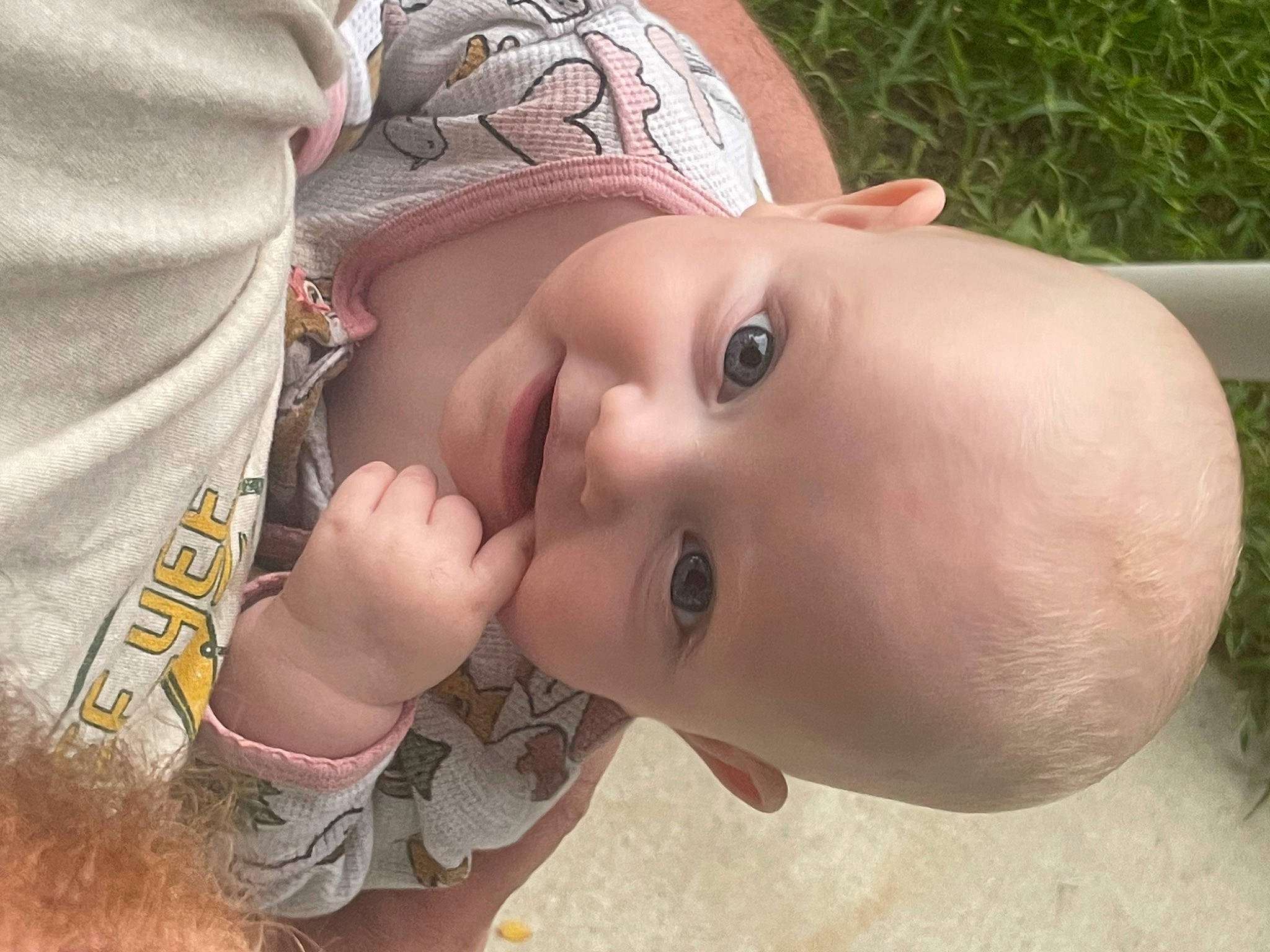 Braelynn-rose is registered to the contest to win money with this photo: arm, baby_toddler_clothing, cheek, eye, eyelash, grass, hand, happy, hat, iris, lip, mouth, neck, nose, person, plant, skin, sleeve, smile, toddler