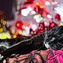 Egg is registered to the contest to win money with this photo: black_and_white, blanket, bokeh, cat, christmas_lights, close_up, cozy, fur, holiday, indoors, paws, pet, portrait, relaxed, shallow_depth_of_field, sleeping, soft_texture, sparkle, tuxedo_cat, whiskers