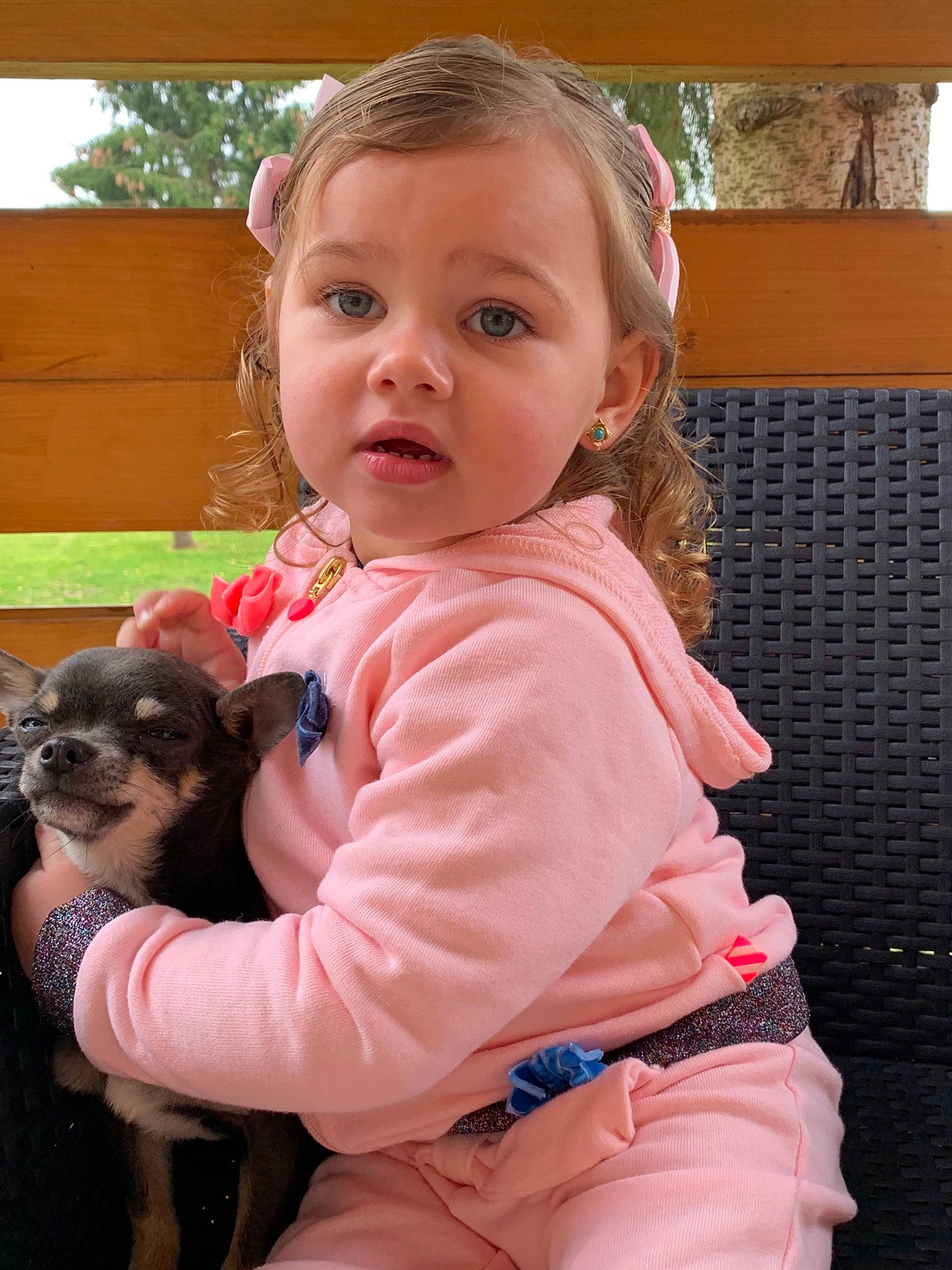 Tess participe au concours pour gagner de l'argent avec cette photo : canidae, carnivore, child, companion_dog, dog, dog_breed, fawn, person, puppy, toddler