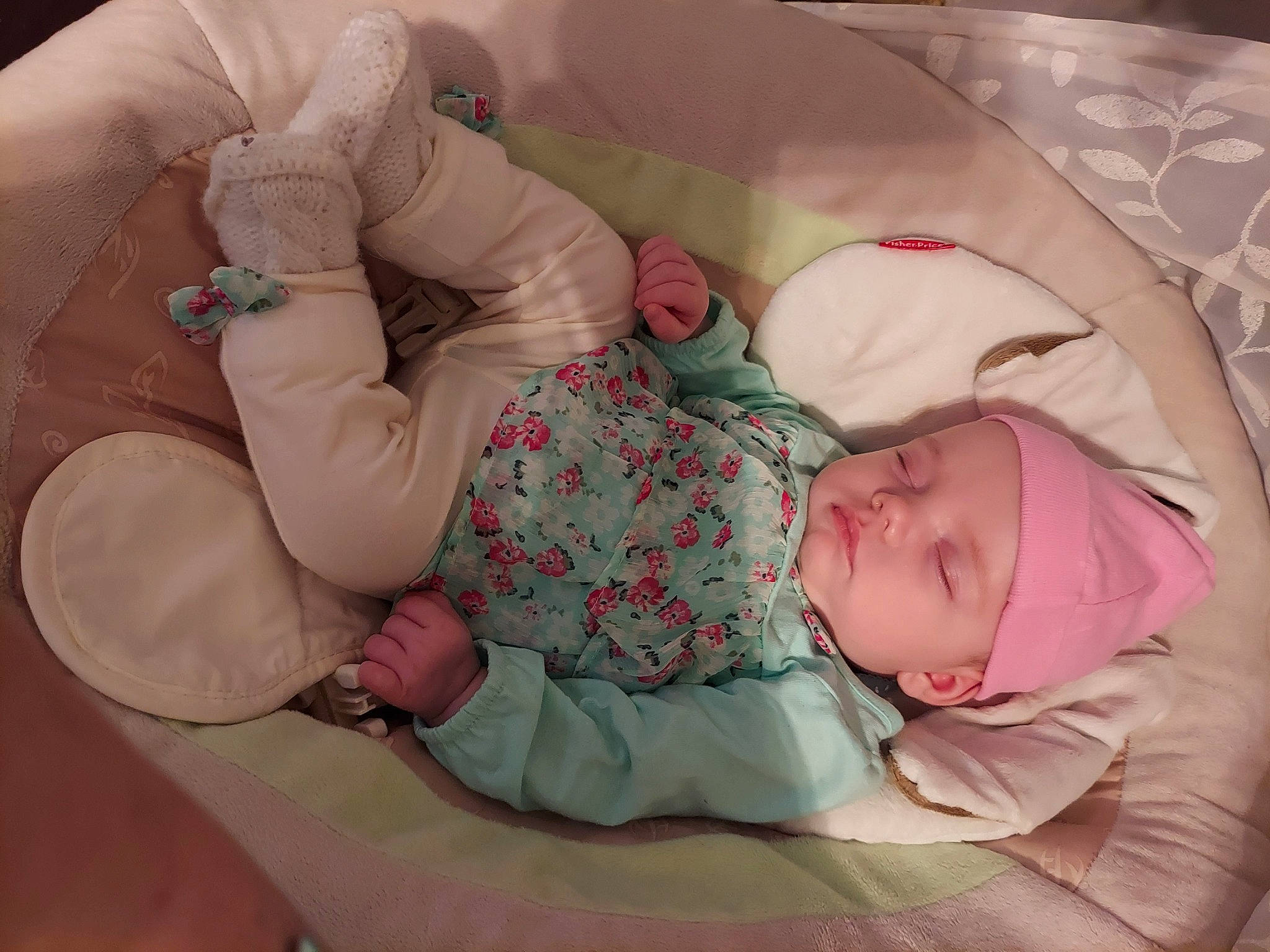 Eliza joined the competition — help win amazing prizes! arm, baby, baby_products, baby_sleeping, baby_toddler_clothing, child, comfort, finger, hand, headwear, health_care, human_body, leg, linens, mouth, nap, person, pink, room, skin