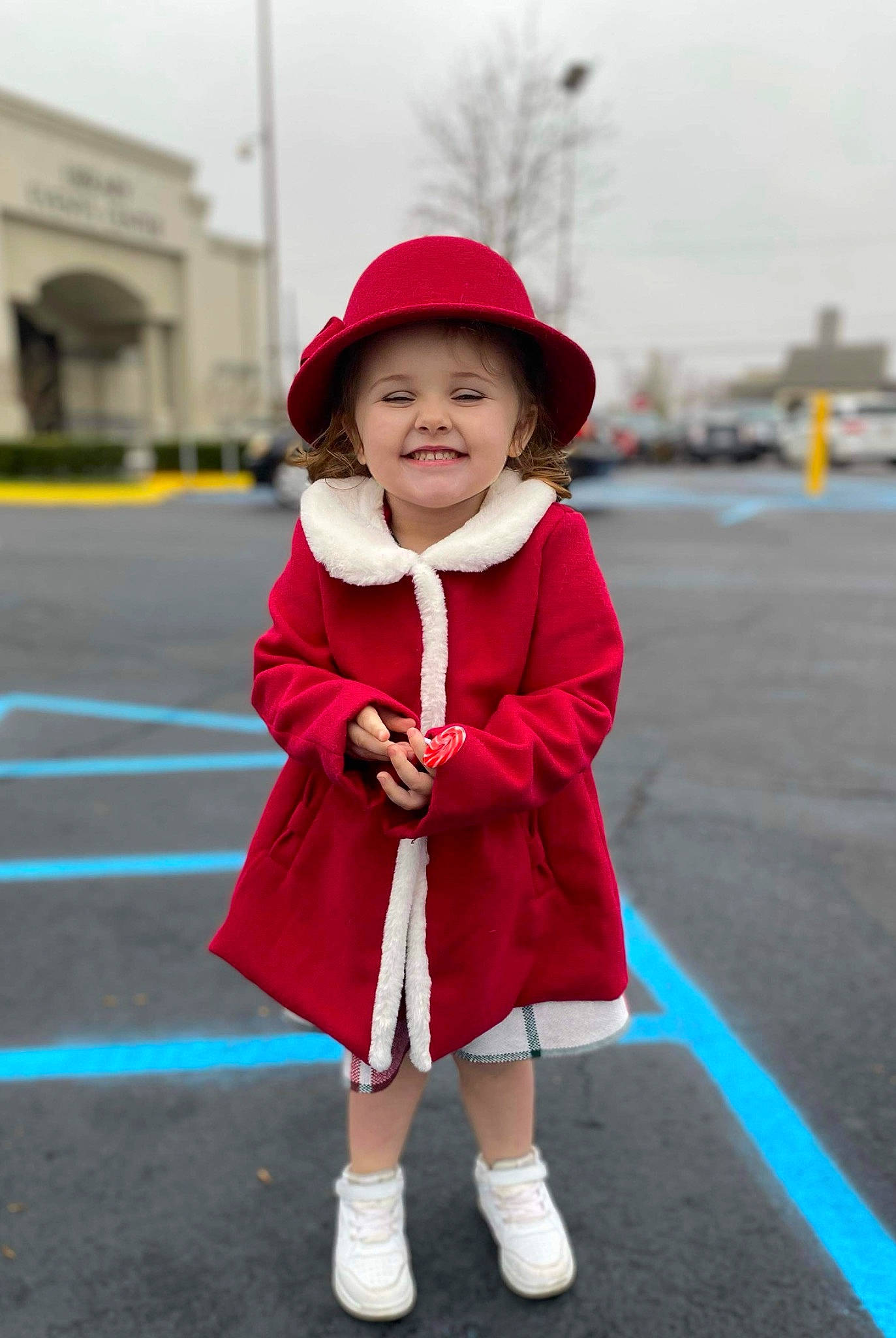 Jaiya joined the competition — help win amazing prizes! asphalt, cap, city, electric_blue, eye, footwear, fun, happy, hat, headgear, headwear, helmet, joy, magenta, pattern, person, pink, public_space, road, sky