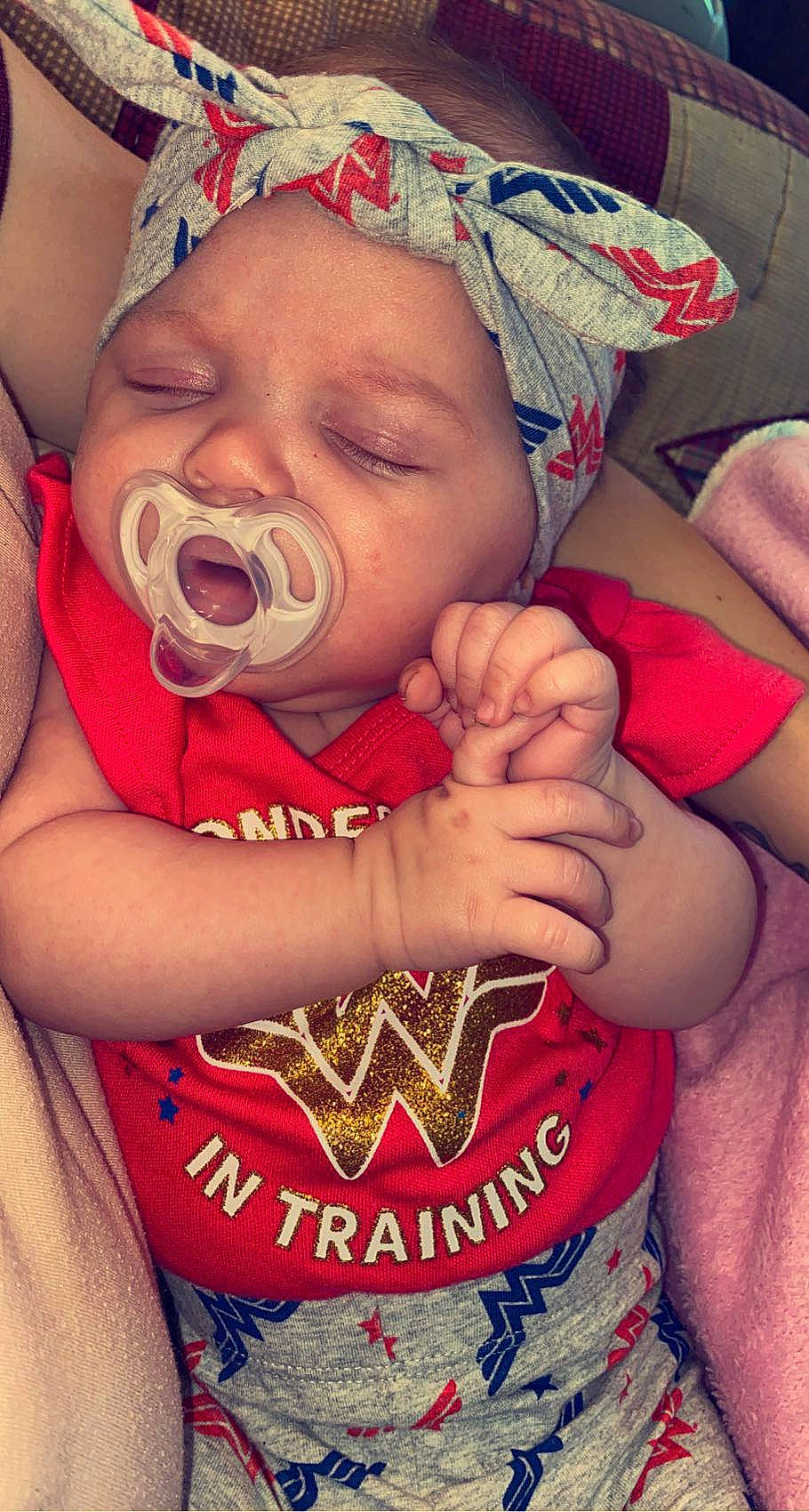 Bryleigh joined the competition — help win amazing prizes! baby, baby_toddler_clothing, cheek, chin, eye, eyelash, face, facial_expression, hand, happy, headwear, human_body, iris, lip, mouth, neck, nose, organ, person, photograph