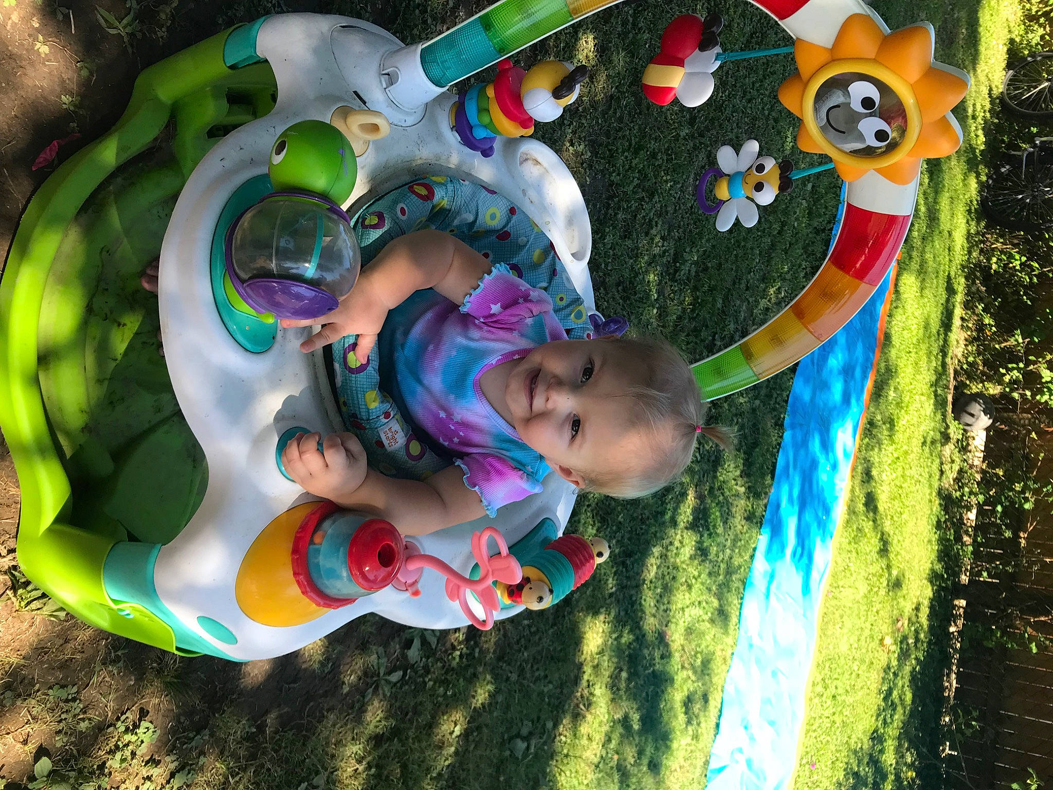 Aubree joined the competition — help win amazing prizes! art, baby, child, circle, fun, games, grass, green, happy, joy, leisure, organism, people_in_nature, person, personal_protective_equipment, plant, play, recreation, space, toddler