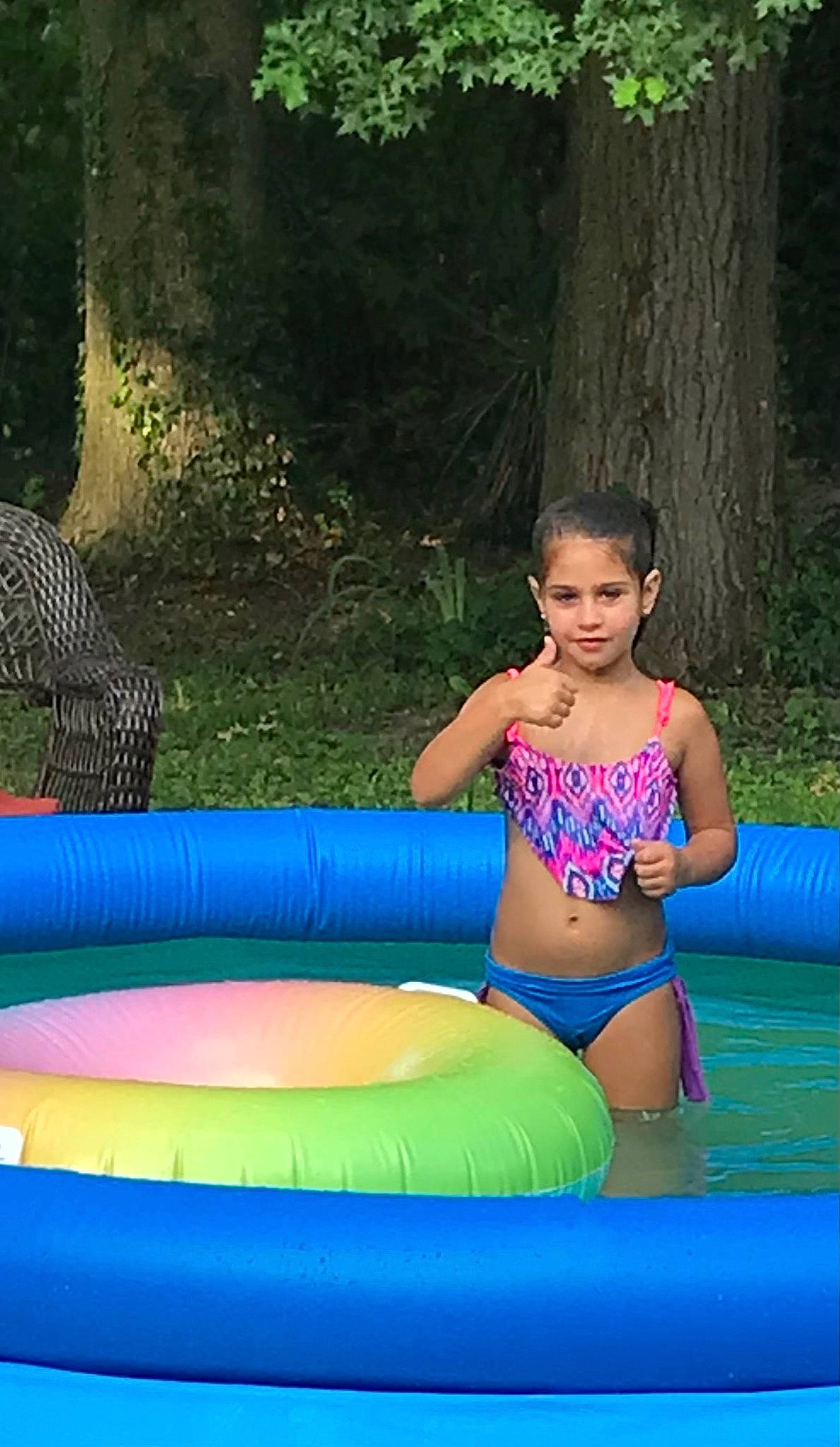 Alannah joined the competition — help win amazing prizes! aqua, barefoot, bounce_house, brassiere, electric_blue, fun, games, grass, human_leg, inflatable, leisure, navel, nonbuilding_structure, outdoor_recreation, person, plant, play, recreation, swimwear, thigh