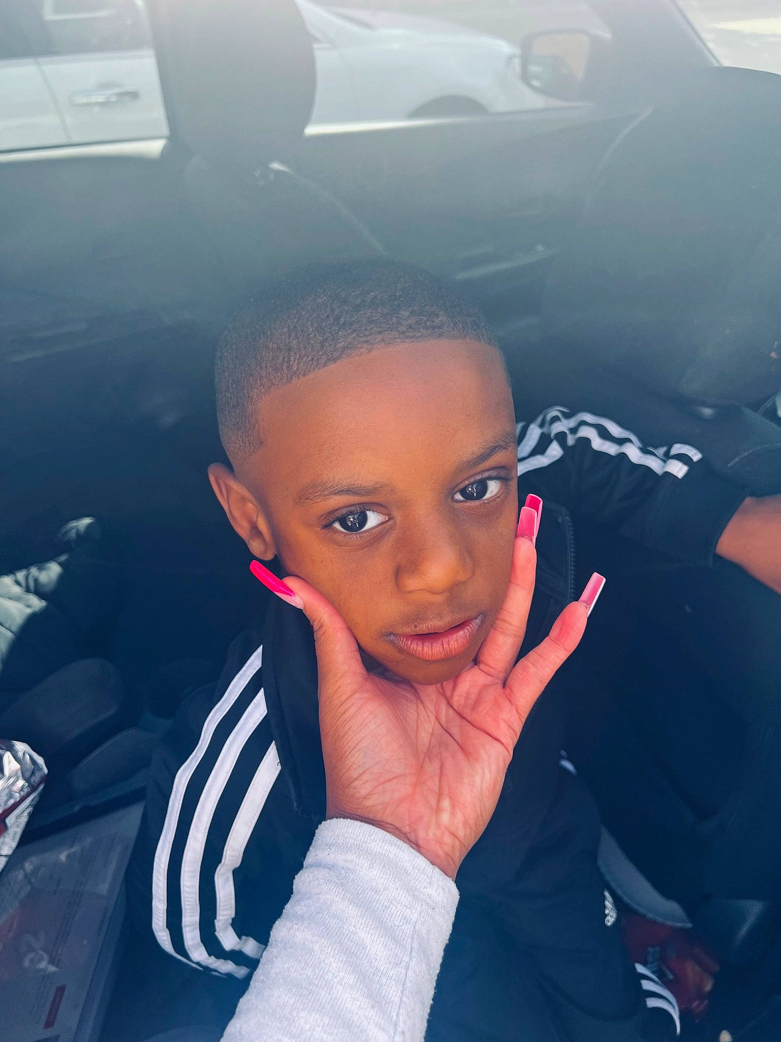 King joined the competition — help win amazing prizes! automotive_design, automotive_exterior, automotive_lighting, bumper, electric_blue, eyebrow, eyelash, eyewear, family_car, finger, flash_photography, gesture, hand, happy, hood, person, personal_luxury_car, selfie, thumb, vehicle_door