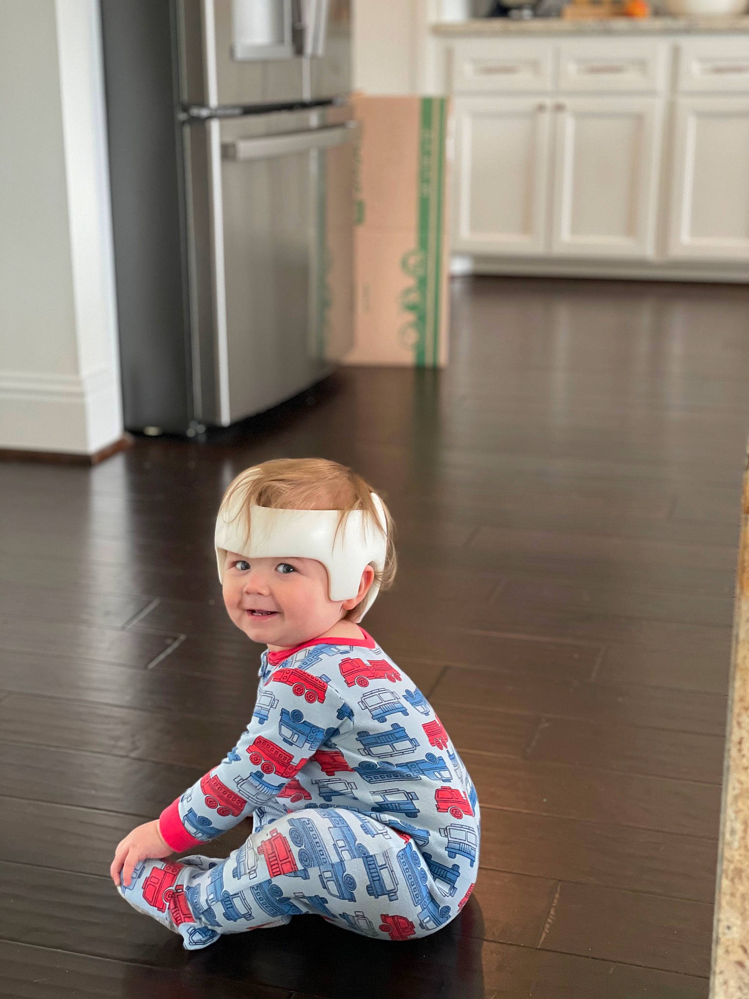 Wilson joined the competition — help win amazing prizes! baby_toddler_clothing, beauty, cabinetry, child, floor, flooring, hardwood, headwear, joint, kitchen_appliance, laminate_flooring, pattern, person, shoulder, skin, sleeve, smile, standing, toddler, varnish