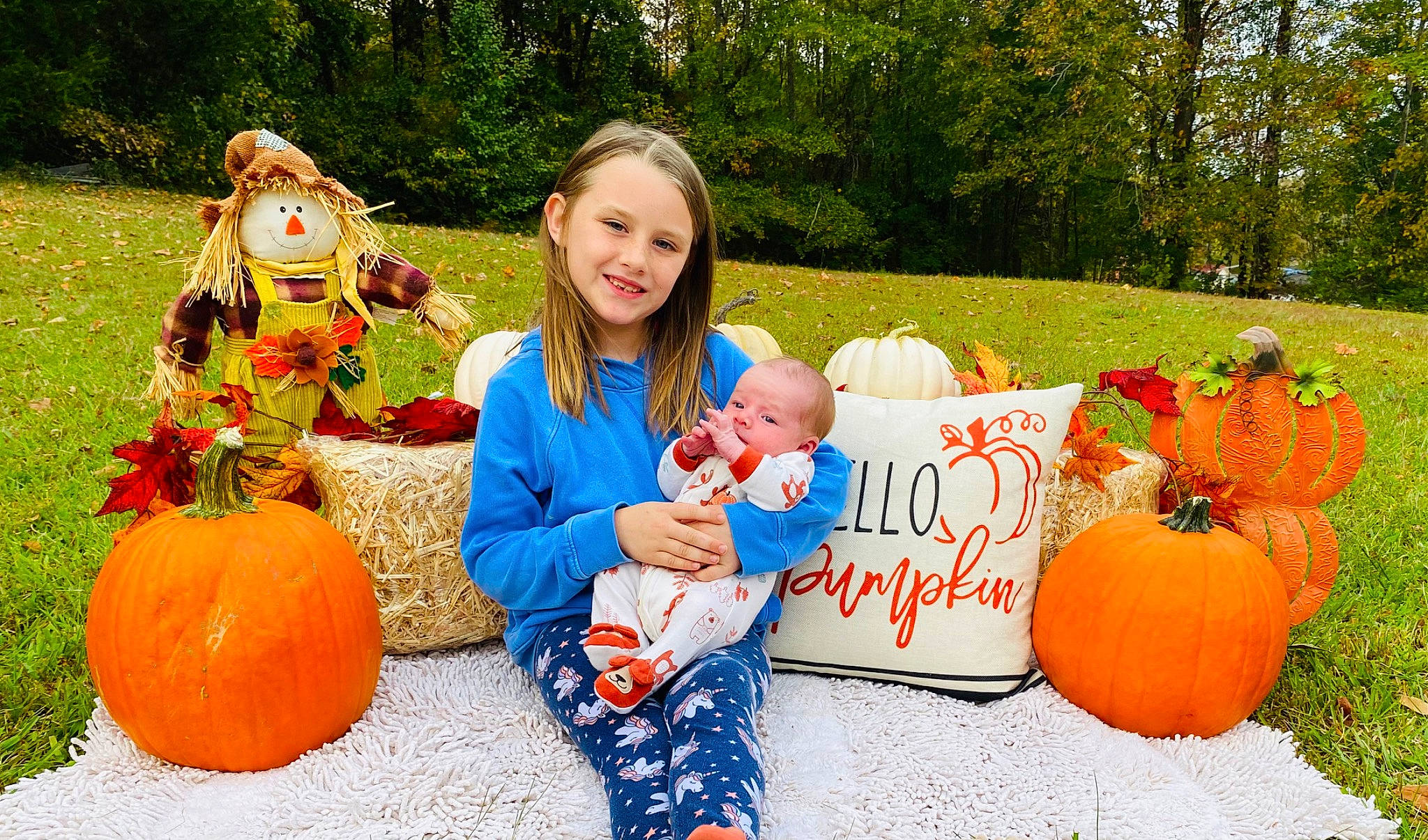 Payton joined the competition — help win amazing prizes! botany, calabaza, cucurbita, fun, gourd, grass, happy, jeans, joy, leisure, natural_foods, orange, people_in_nature, person, plant, pumpkin, smile, squash, tree, vegetable