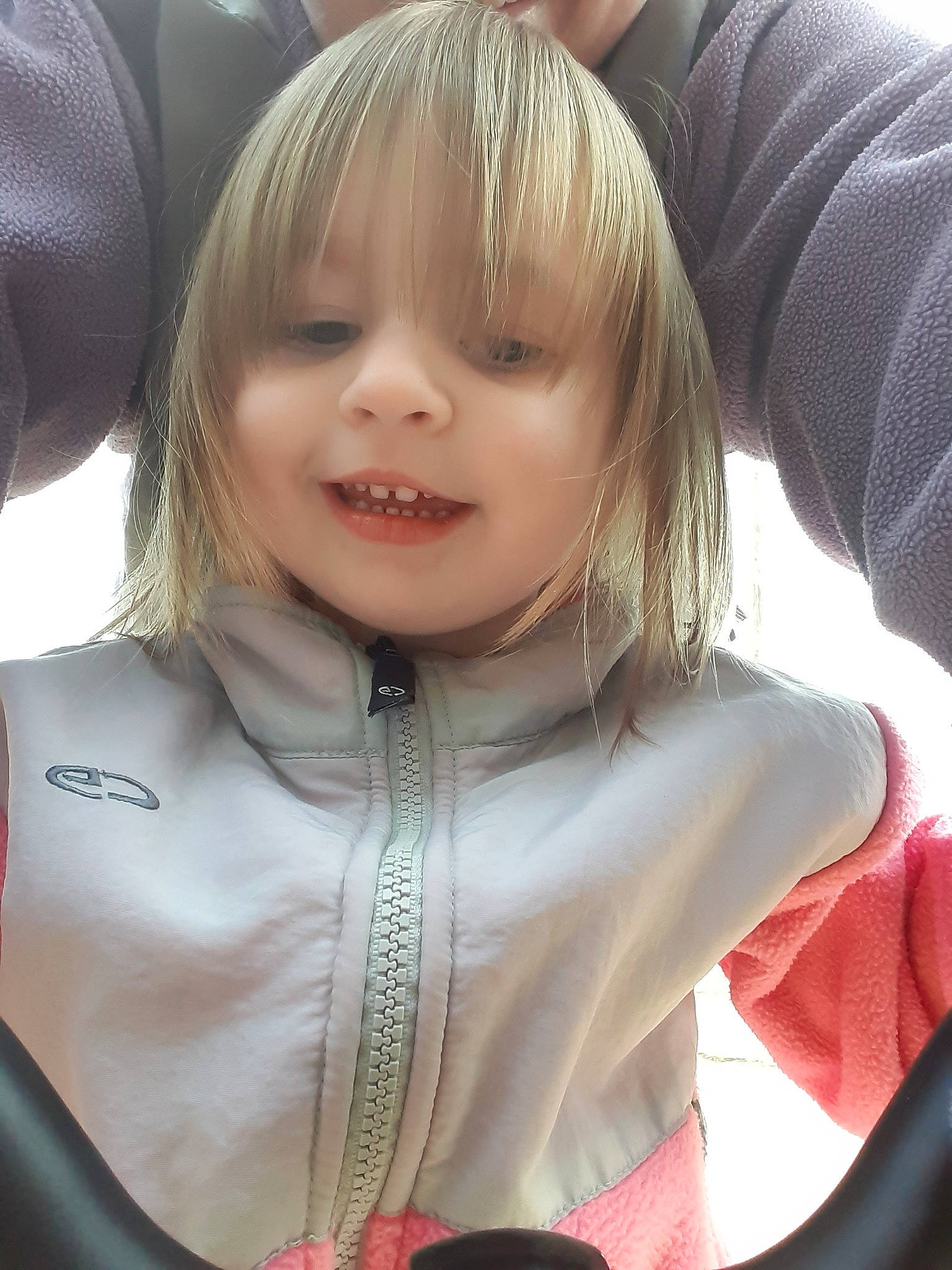 Ashtyn is registered to the contest to win money with this photo: bangs, blond, bob_cut, cheek, child, face, hair, hairstyle, head, lip, neck, person, skin, smile, toddler