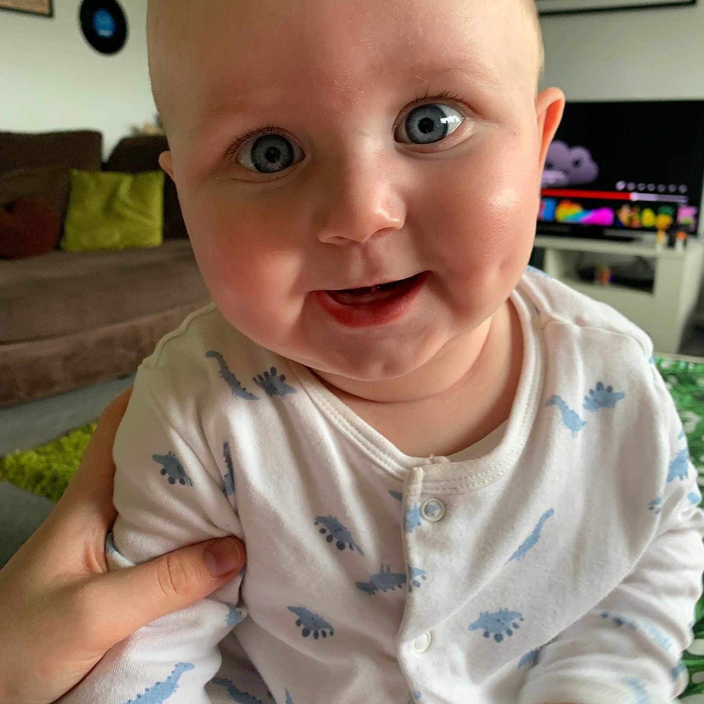Murray joined the competition — help win amazing prizes! architecture, baby, building, computerhardware, couch, electronics, face, furniture, happy, hardware, head, indoors, livingroom, monitor, person, photoframe, photography, portrait, room, screen