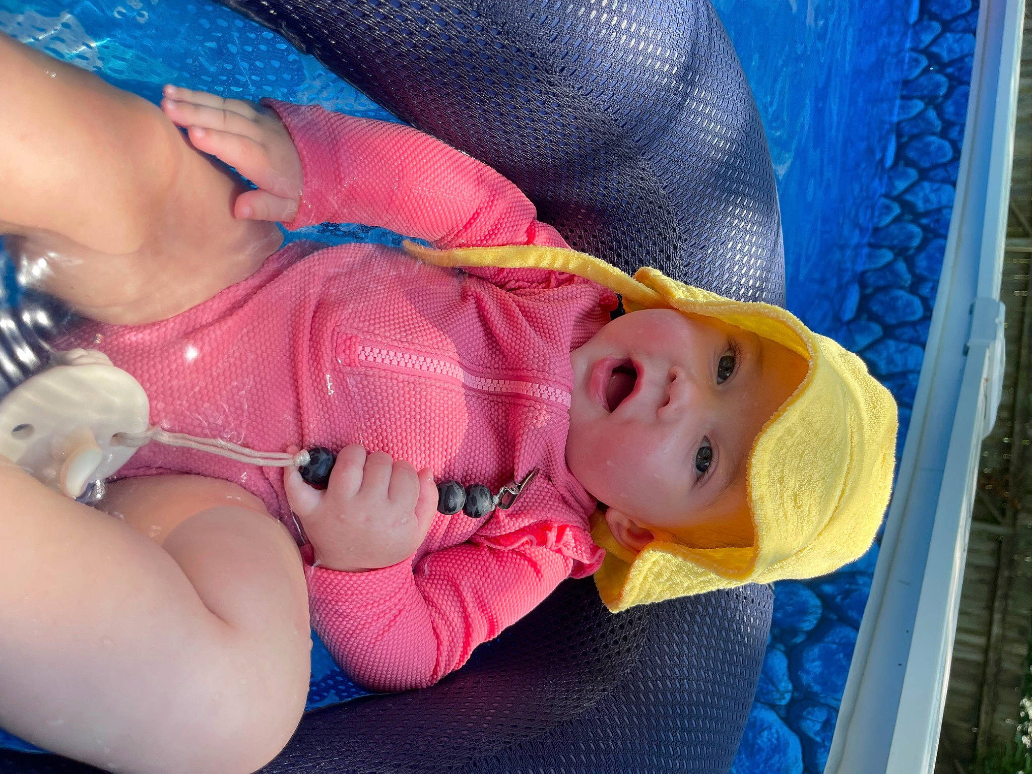 Molly joined the competition — help win amazing prizes! abdomen, baby, baby_products, baby_sleeping, baby_toddler_clothing, blue, cheek, chest, child, comfort, hat, headwear, human_leg, knee, lap, mouth, person, skin, textile, thigh