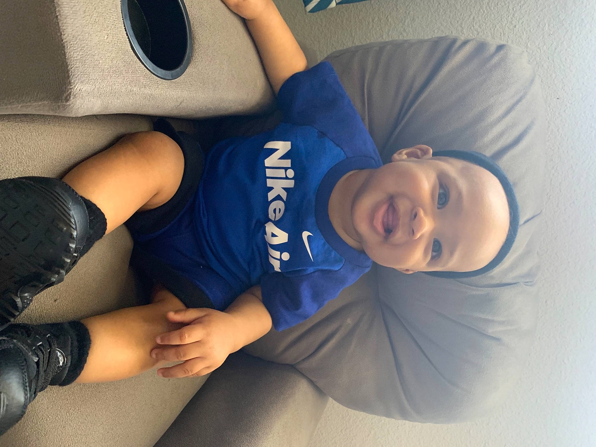 Tru joined the competition — help win amazing prizes! black_hair, comfort, elbow, electric_blue, eye, finger, gesture, happy, hat, human_body, joint, knee, leg, person, shorts, shoulder, smile, sportswear, t_shirt, thigh