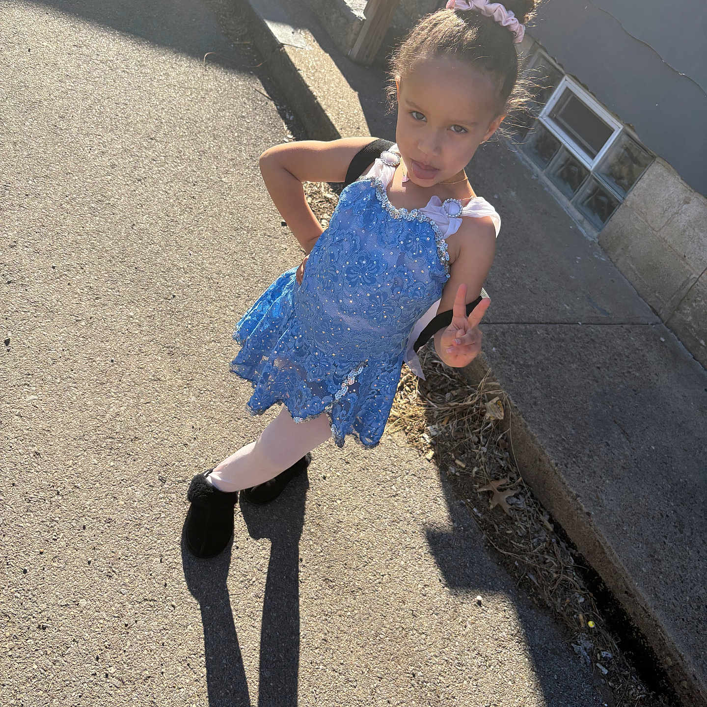 Noelani joined the competition — help win amazing prizes! bodypart, child, clothing, dress, eveningdress, face, female, finger, footwear, formalwear, girl, hand, head, person, photography, portrait, road, shoe, slate, tarmac