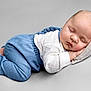 Micahel Jr is registered to the contest to win money with this photo: baby, sleeping, infant, pillow, blue_pants, white_shirt, peaceful, resting, cute, cozy, soft_surface, newborn, child, portrait, indoors, peace, calm, relaxing, tiny, hands