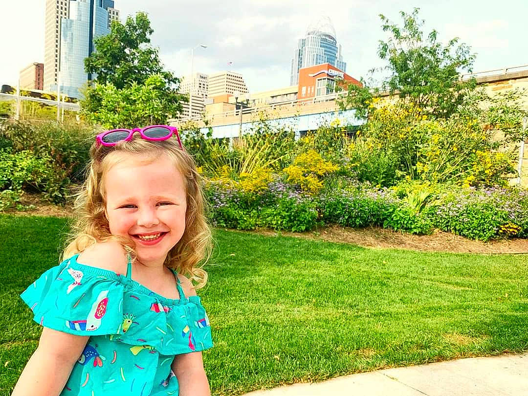 Macie joined the competition — help win amazing prizes! blond, child, eye, fun, garden, grass, green, happy, home, joy, lawn, leaf, people, person, plant, play, smile, spring, summer, toddler