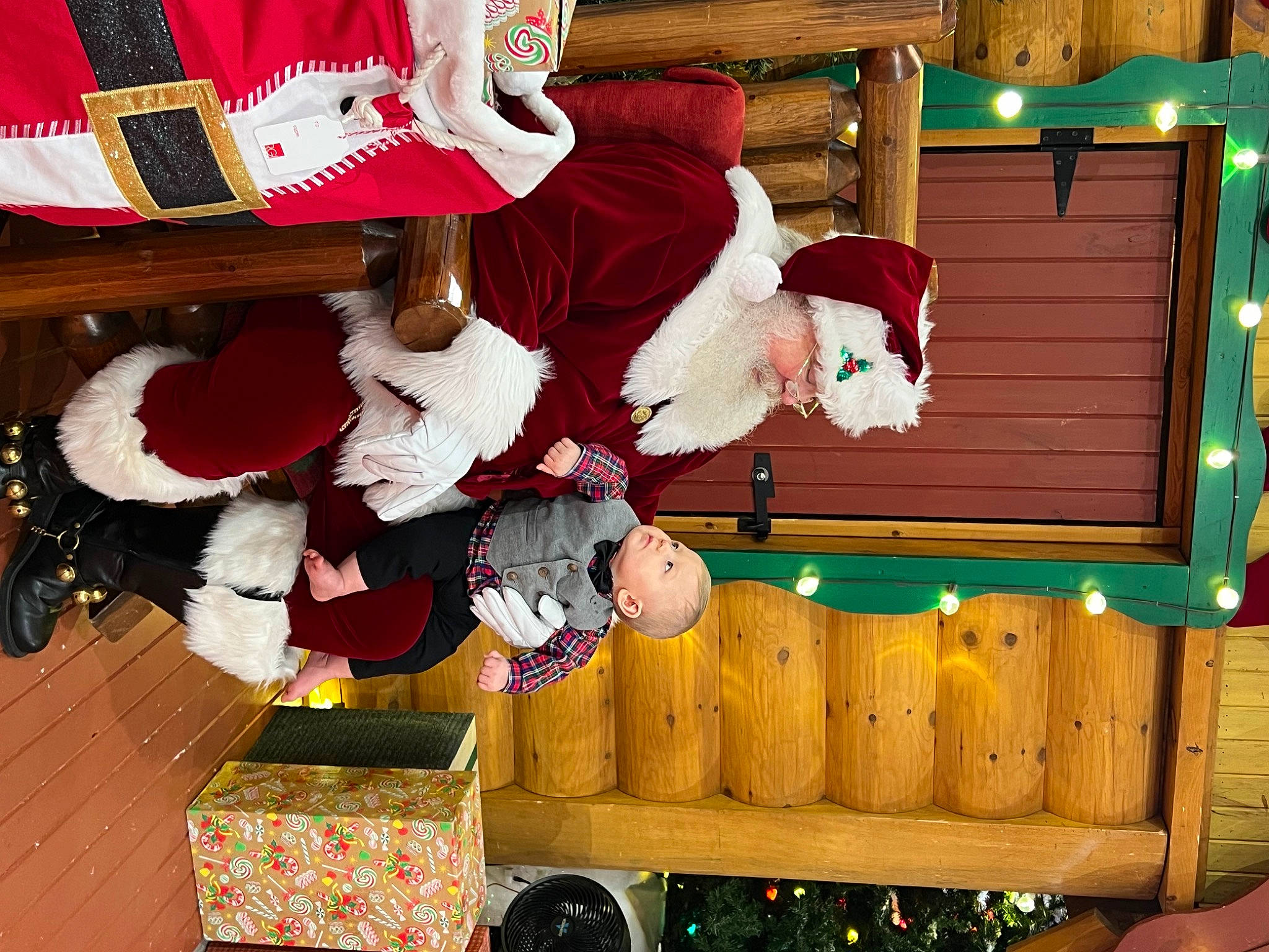 Kayson joined the competition — help win amazing prizes! carmine, christmas, christmas_decoration, christmas_eve, event, fictional_character, fun, fur, hat, holiday, leisure, person, plant, plush, red, room, santa_claus, shelf, stuffed_toy, tree