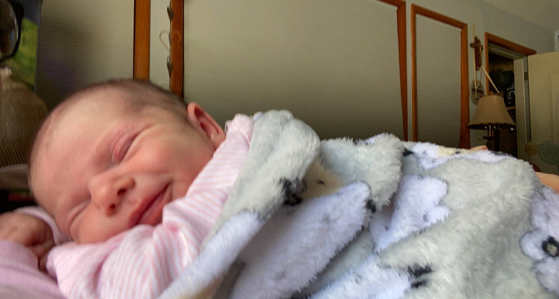 Mercy joined the competition — help win amazing prizes! baby, baby_sleeping, baby_toddler_clothing, bed, bedding, bedtime, cheek, child, comfort, eye, fur, happy, linens, nose, person, room, skin, smile, textile, toddler