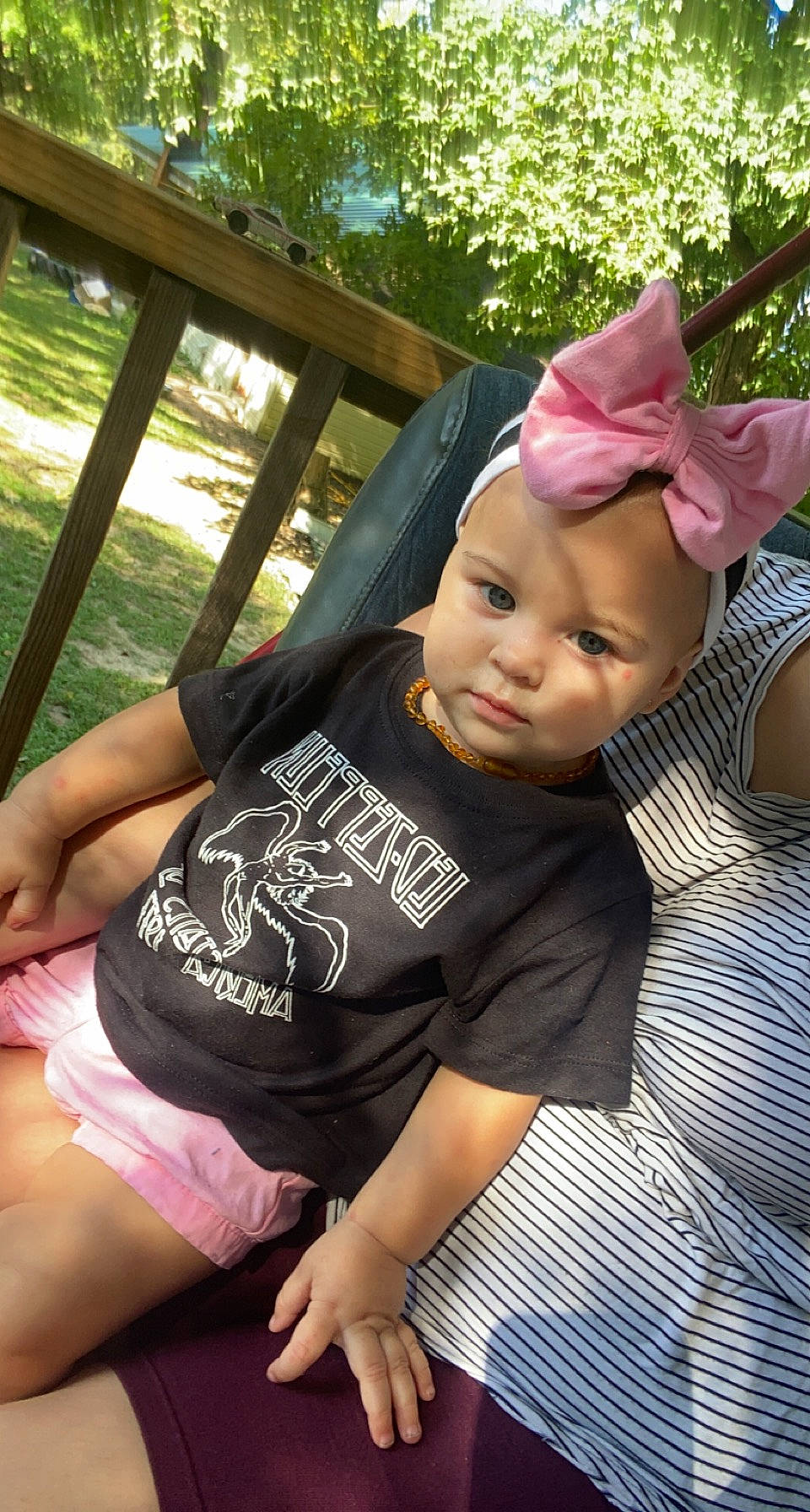 Hadley joined the competition — help win amazing prizes! baby, child, cool, fashion_accessory, fun, grass, hairstyle, happy, hat, leisure, mammal, person, plant, recreation, sitting, skin, t_shirt, thigh, toddler, tree