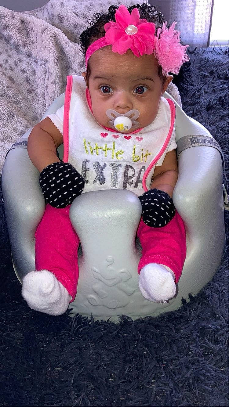 Zyra joined the competition — help win amazing prizes! baby, baby_products, baby_toddler_clothing, child, drinkware, fashion_accessory, fun, hairstyle, happy, headband, headpiece, headwear, jewellery, magenta, nail, party_supply, person, pink, play, sitting