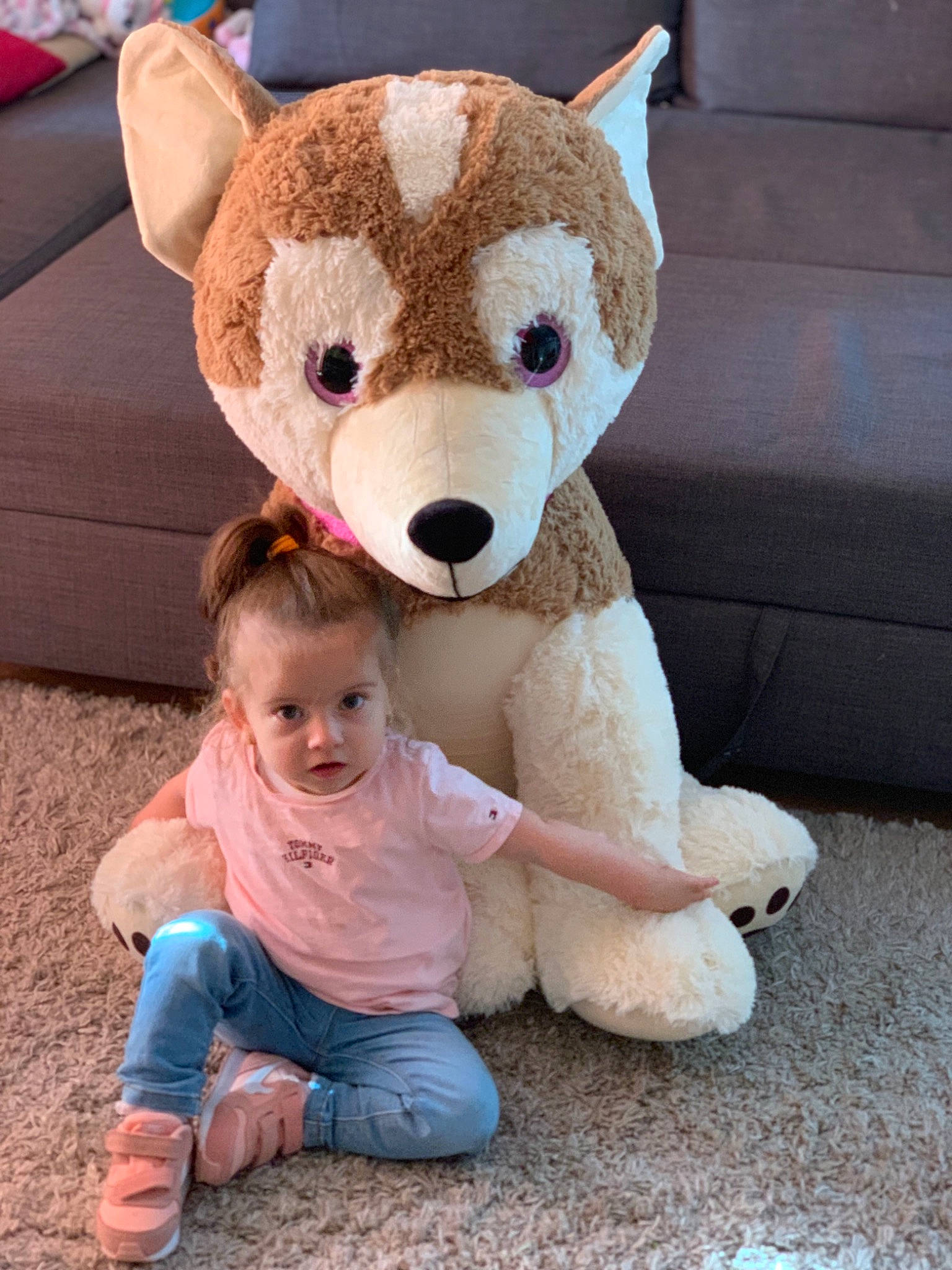 Alisha joined the competition — help win amazing prizes! canidae, child, ear, fawn, fur, person, plush, stuffed_toy, teddy_bear, textile, toy