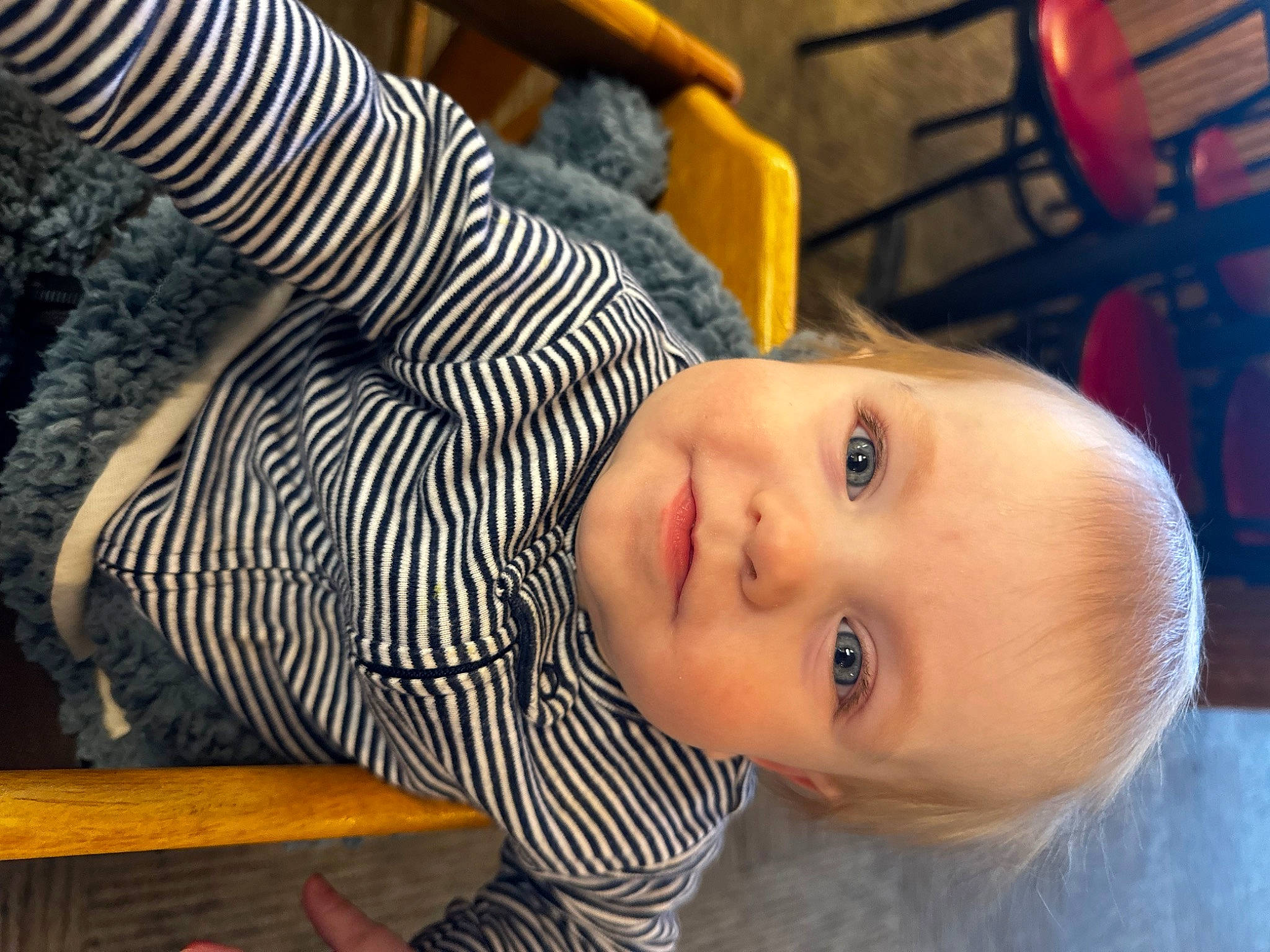 Madisyn is registered to the contest to win money with this photo: baby, baby_toddler_clothing, chair, cheek, child, chin, comfort, fun, happy, headgear, human_body, leisure, lip, nose, person, sitting, skin, smile, suit, toddler