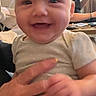 Tahlia joined the competition — help win amazing prizes! baby, smiling, infant, hand, adult, woman, indoor, family, person, clothing, seated, background, light, portrait, cute, happy, skin, face, child, human