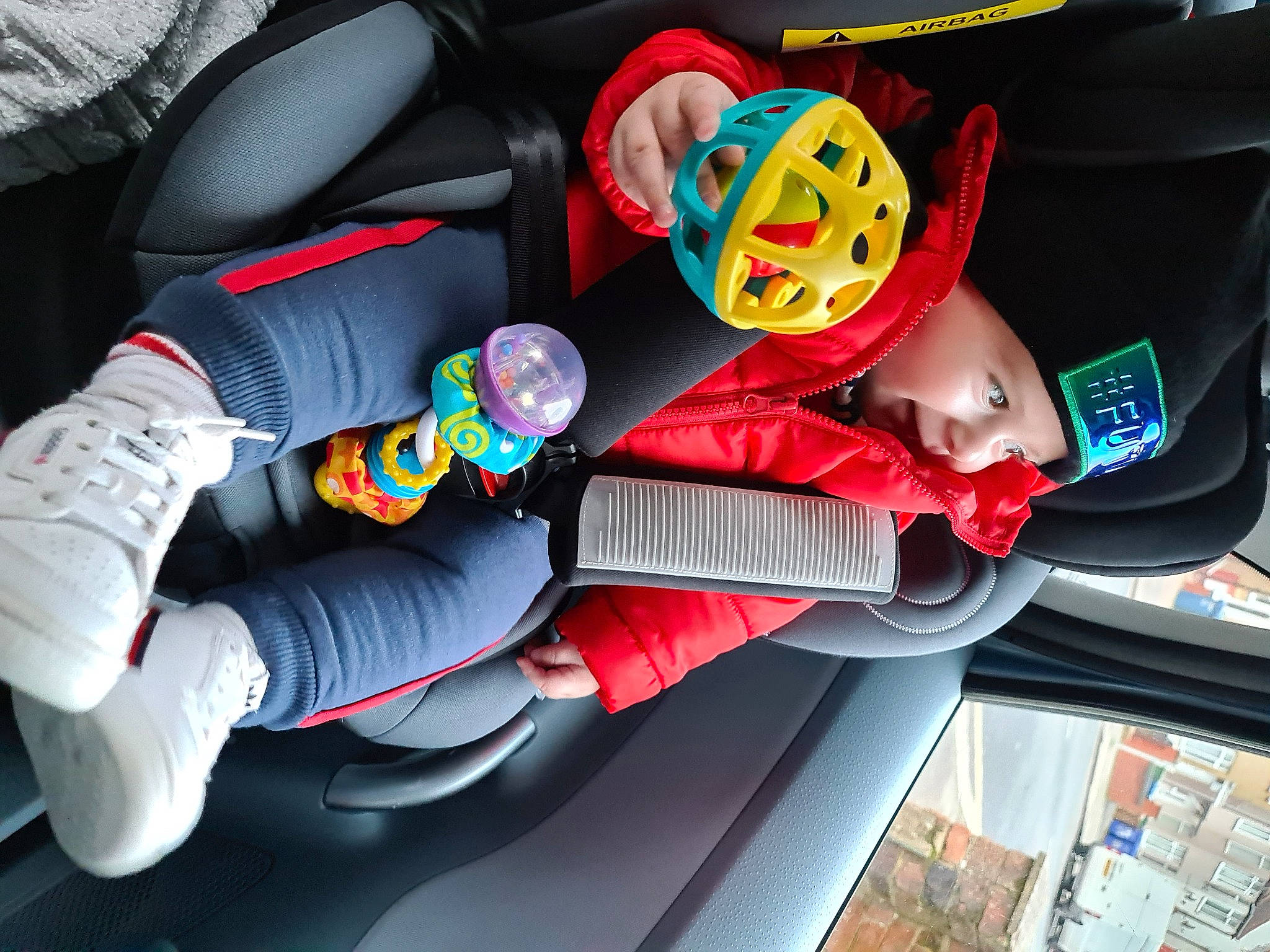 Mathias joined the competition — help win amazing prizes! auto_part, automotive_design, automotive_exterior, automotive_wheel_system, baby, baby_carriage, baby_products, car_seat, fictional_character, headgear, headwear, helmet, leisure, motor_vehicle, person, personal_protective_equipment, recreation, steering_wheel, toddler, toy