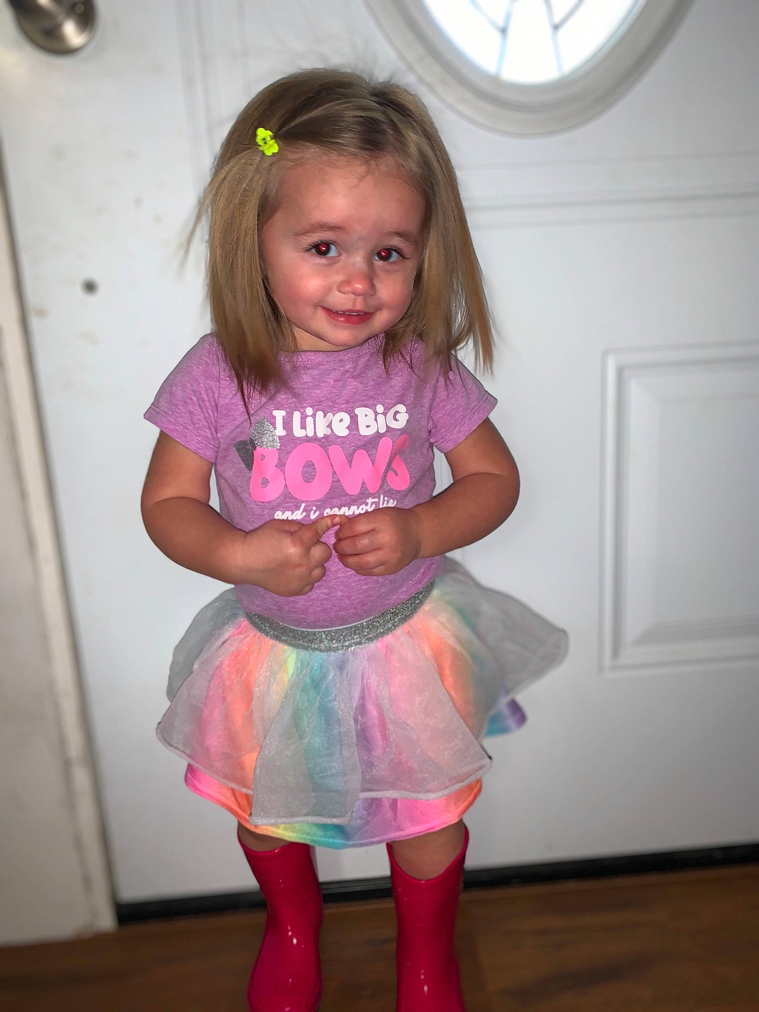 Kinleigh Ivy is registered to the contest to win money with this photo: ballet_tutu, child, child_model, costume, dress, footwear, joy, magenta, party, person, pink, skin, smile, t_shirt, tights, toddler