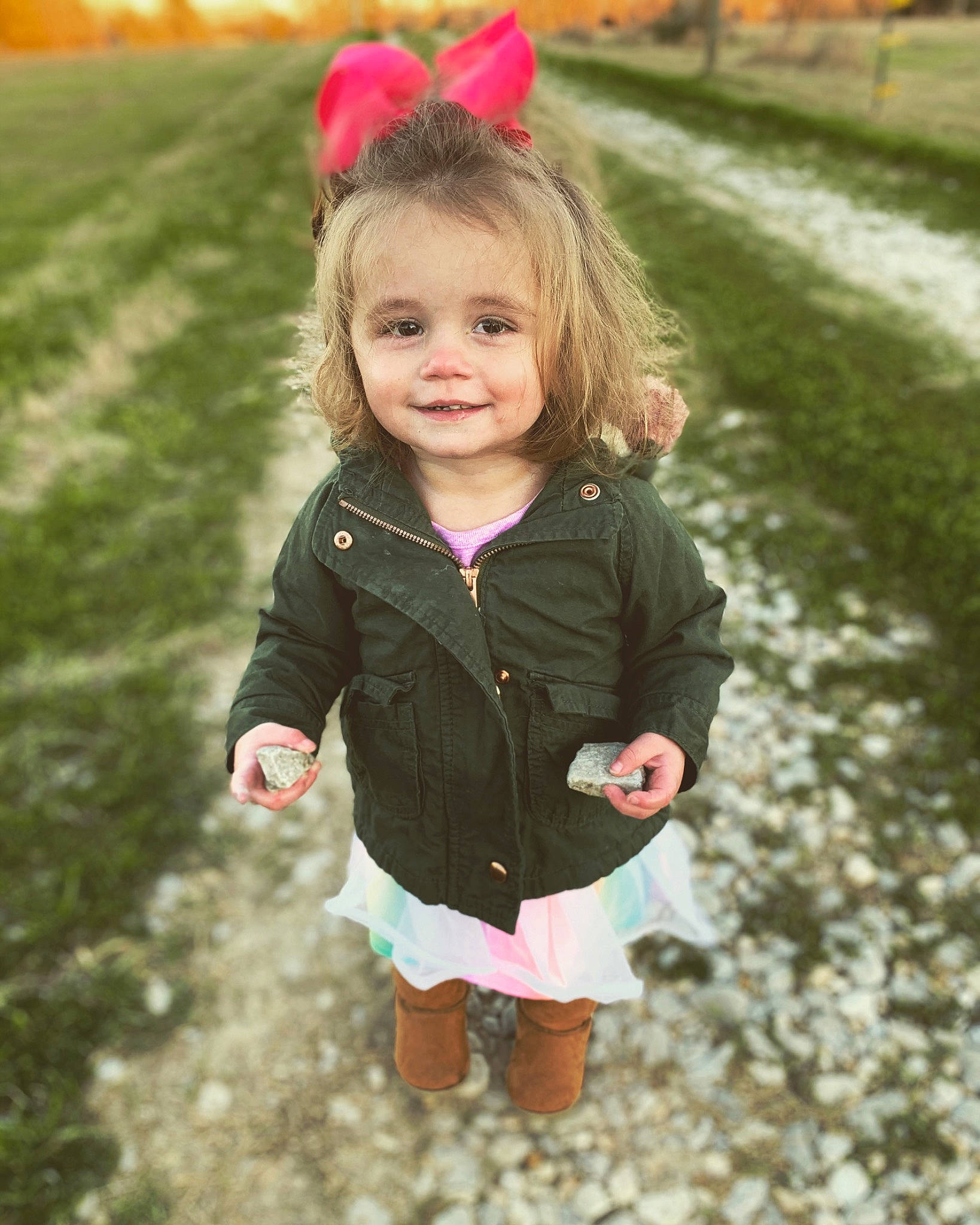 Kinleigh is registered to the contest to win money with this photo: blond, child, eye, face, grass, hair, happy, head, iris, joy, leaf, outerwear, people, person, photography, pink, play, skin, smile, spring