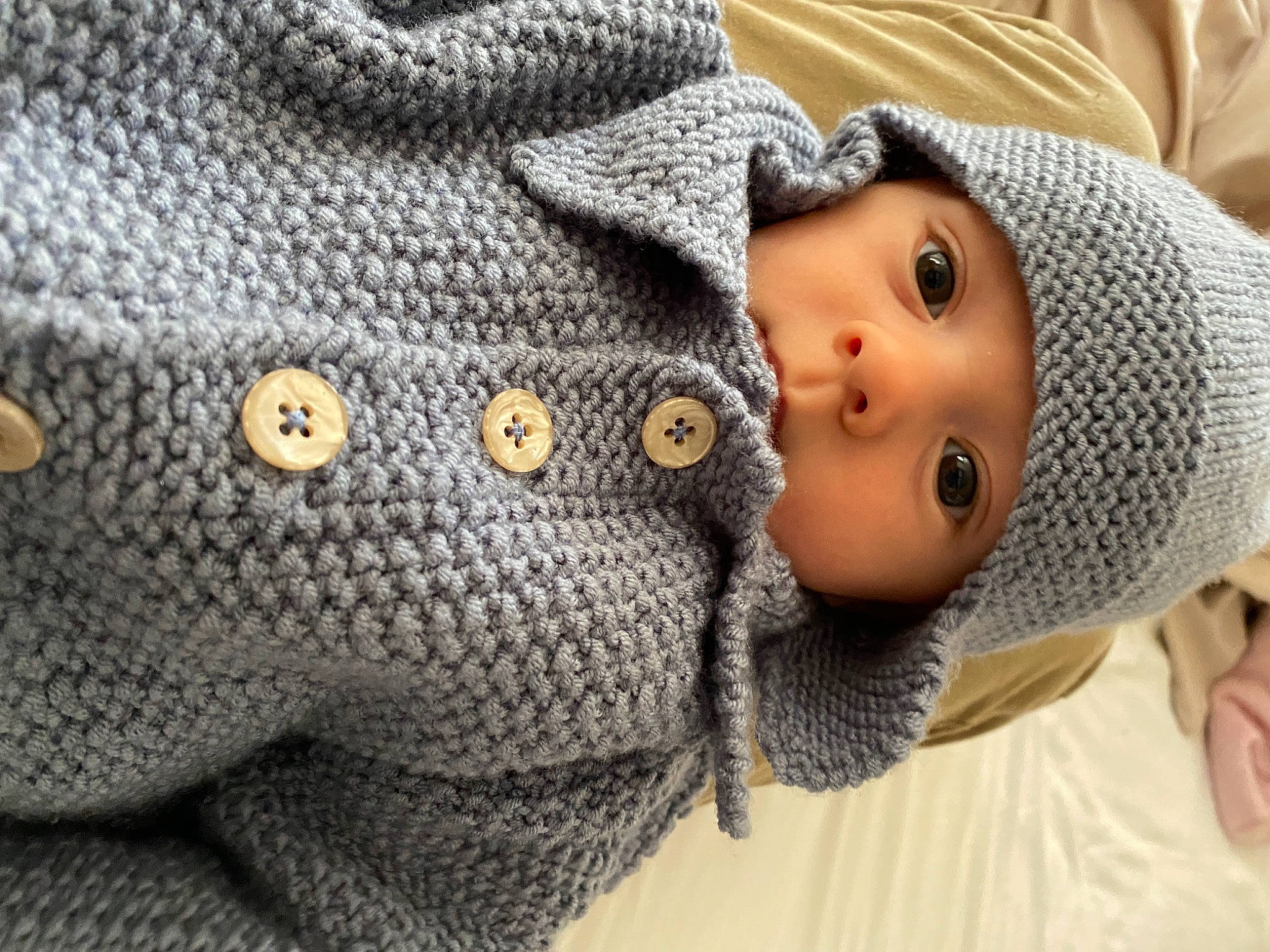 Vincenzo joined the competition — help win amazing prizes! baby, baby_toddler_clothing, cap, cheek, comfort, eyebrow, finger, grey, headwear, knit_cap, linens, lip, mammal, mouth, nose, person, skin, sleeve, textile, toddler