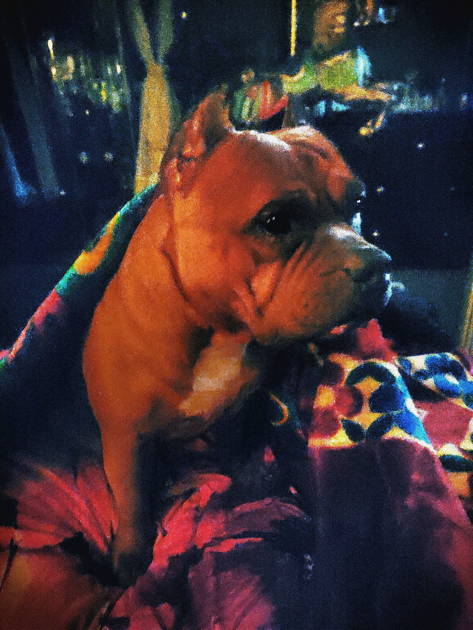 La Unica joined the competition — help win amazing prizes! boxer, bulldog, canidae, carnivore, companion_dog, darkness, dog, dog_breed, dog_supply, electric_blue, fawn, french_bulldog, molosser, organism, snout, sporting_group, terrestrial_animal, toy_dog, whiskers, wrinkle