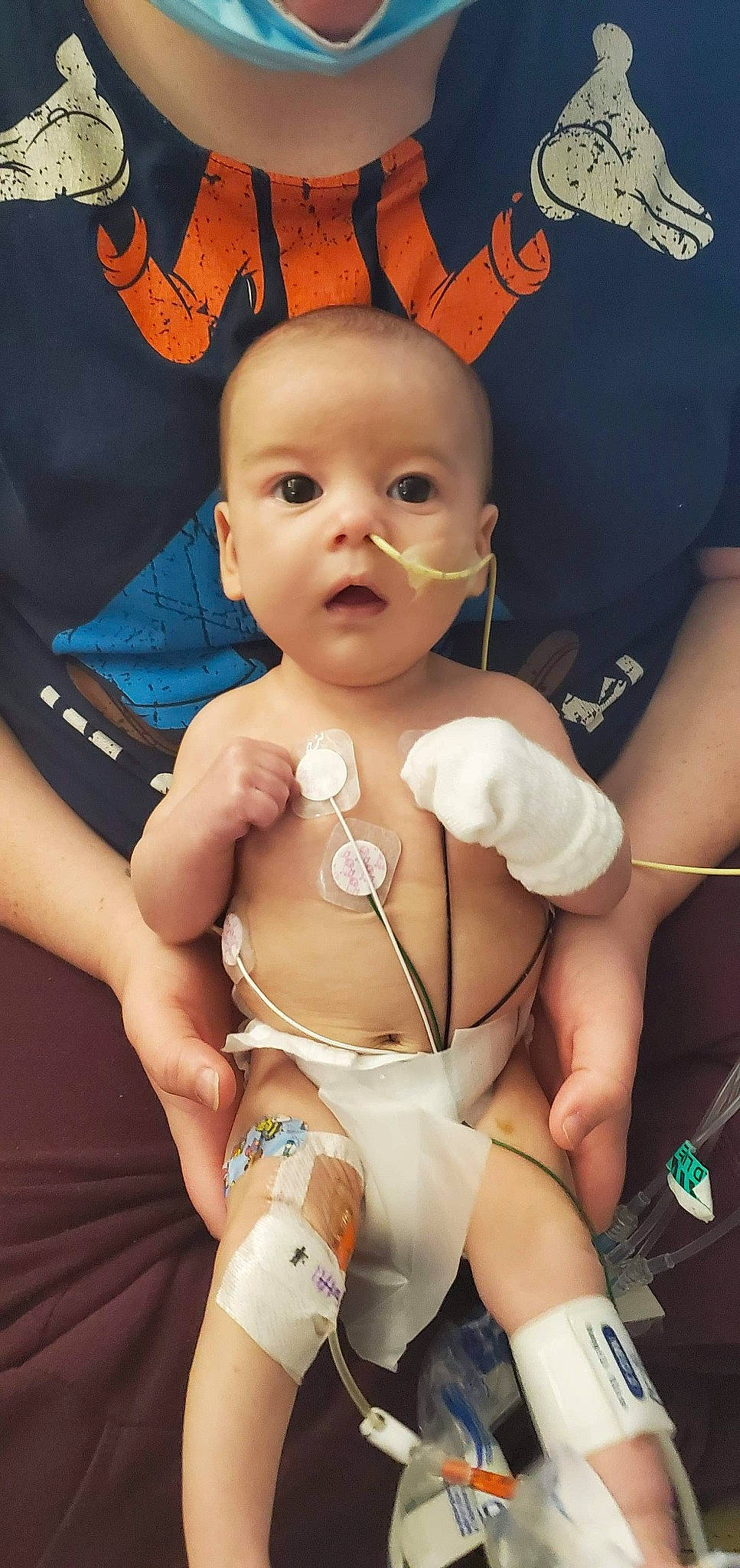 Daxton joined the competition — help win amazing prizes! abdomen, arm, baby, baby_products, cheek, chest, child, diaper, leg, muscle, person, product, skin, surprise, thigh, toddler, trunk