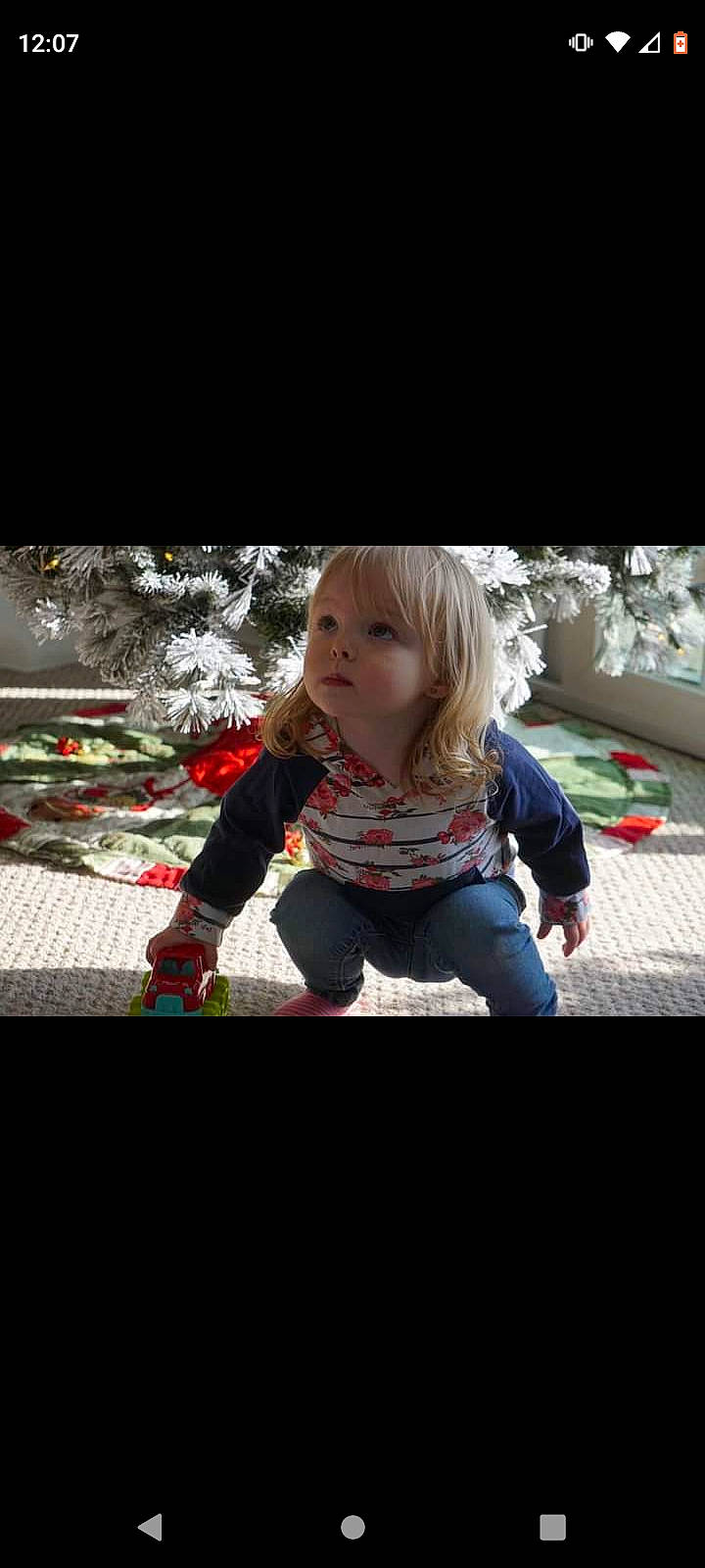 Nevaeh joined the competition — help win amazing prizes! child, flash_photography, flooring, fun, fur, grass, happy, leisure, magenta, pattern, person, plant, play, recreation, sitting, sleeve, tints_and_shades, toddler, tree, winter