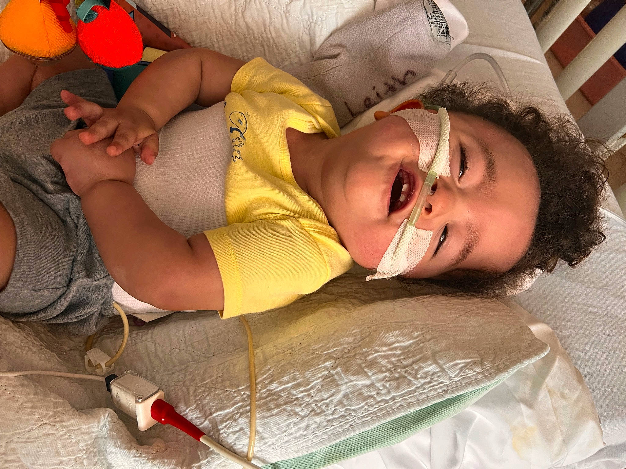 Leith joined the competition — help win amazing prizes! abdomen, baby, chest, child, comfort, fun, hairstyle, happy, human_leg, jewellery, knee, linens, mouth, person, room, smile, textile, thigh, toddler, trunk