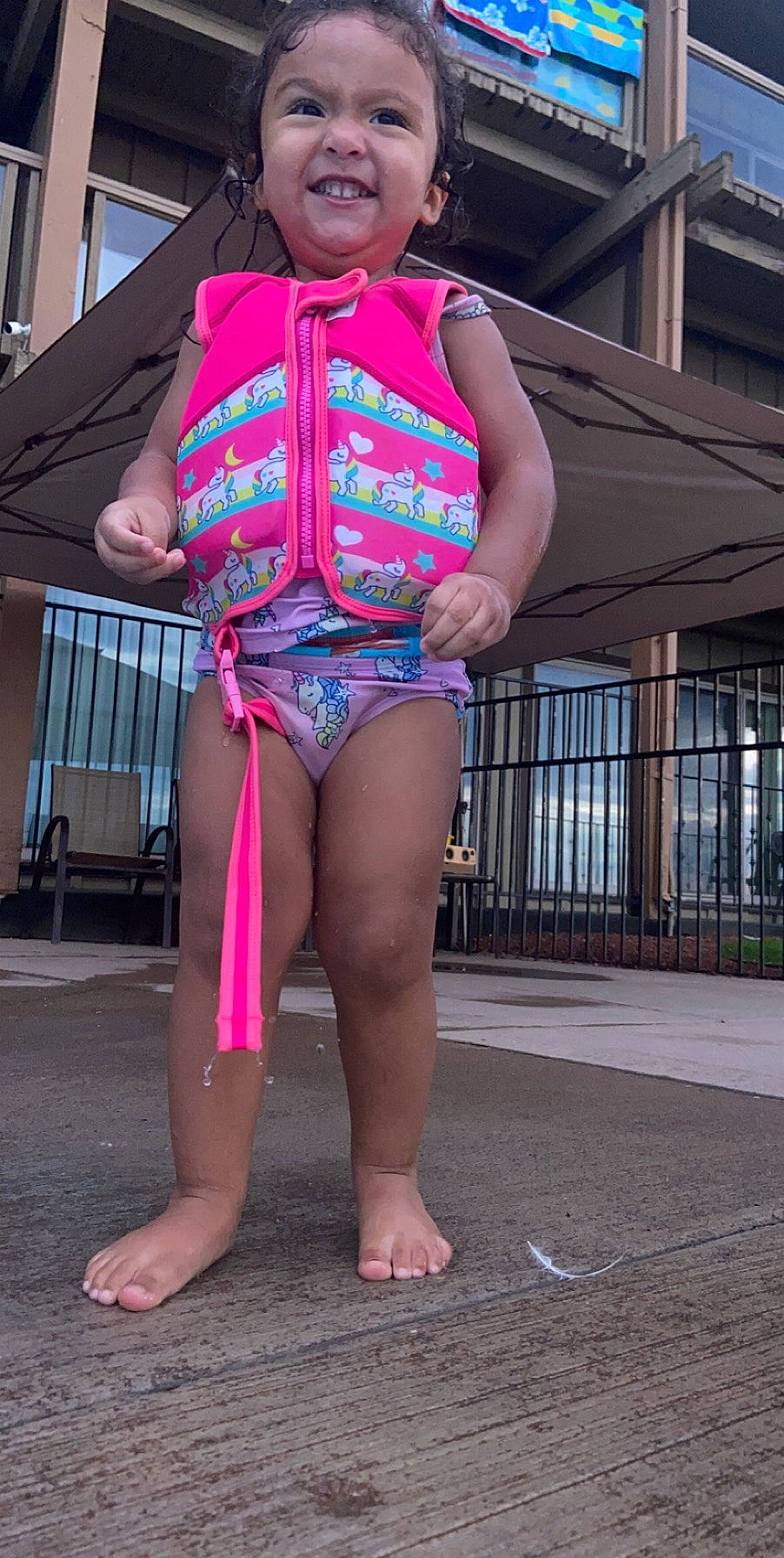 Brielle joined the competition — help win amazing prizes! barefoot, clothing, human_leg, leg, person, pink, thigh