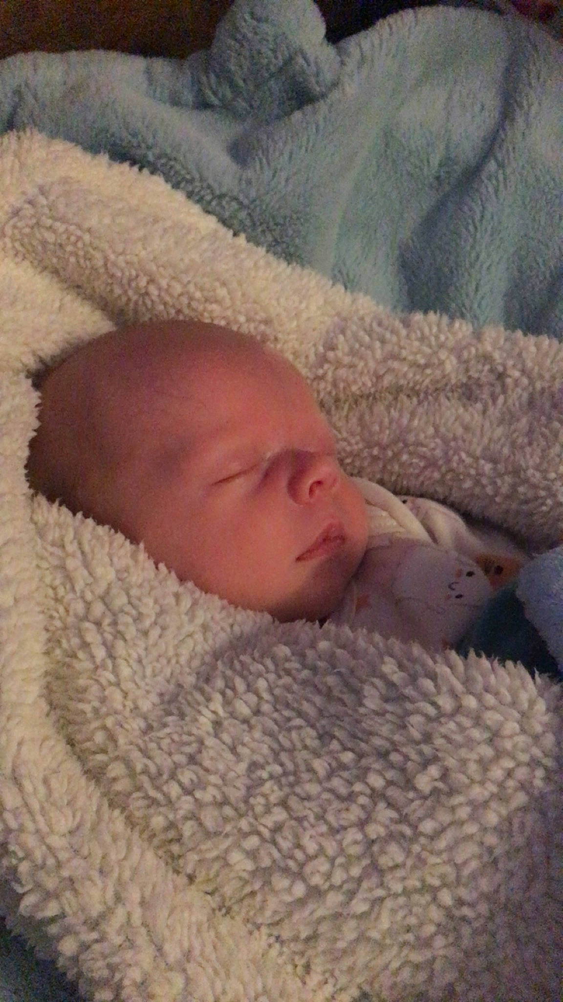 Everett is registered to the contest to win money with this photo: baby, baby_sleeping, bedtime, cheek, child, comfort, face, fur, head, linens, nap, pattern, person, sleep, toddler, wool