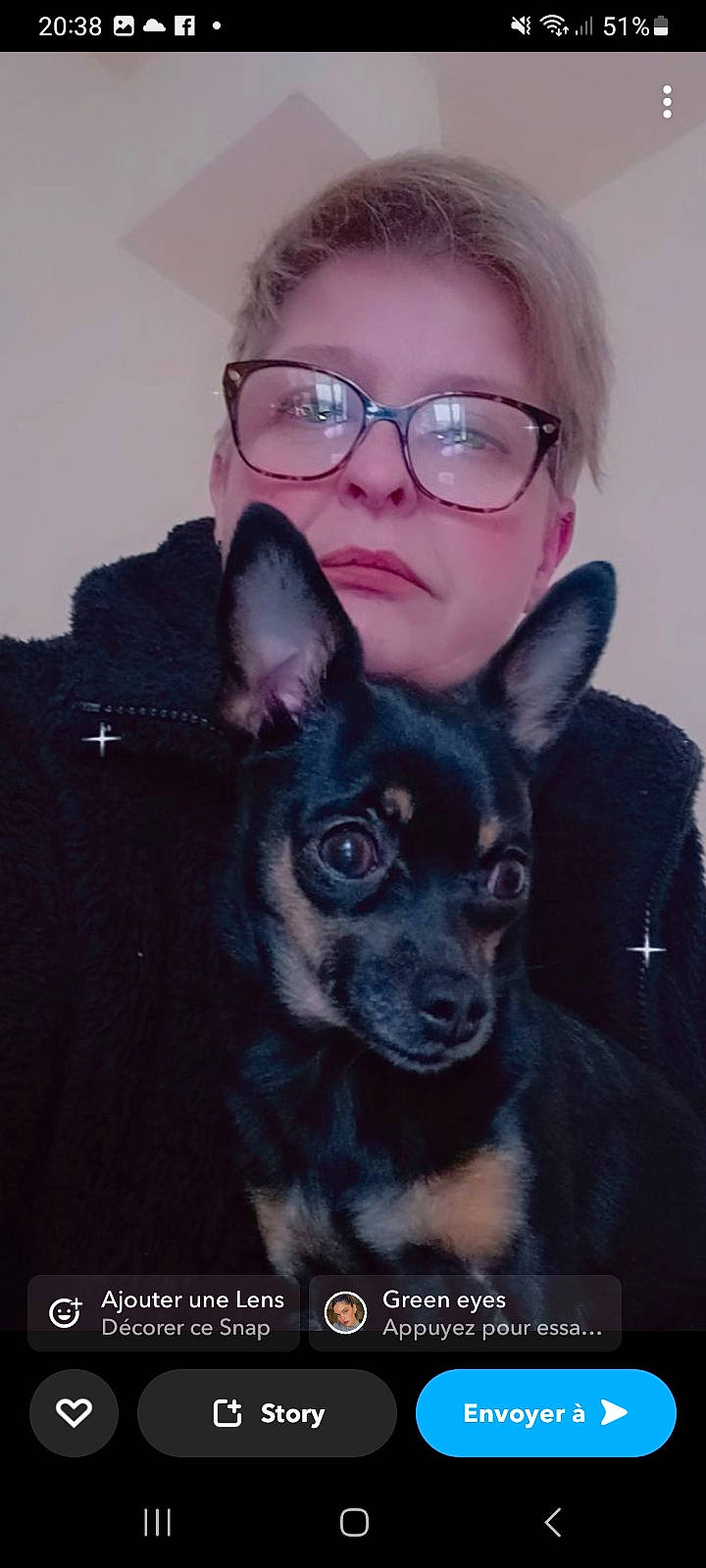 Léona participe au concours pour gagner de l'argent avec cette photo : canidae, carnivore, comfort, companion_dog, dog, dog_breed, ear, eyewear, fawn, fur, glasses, non_sporting_group, organ, snout, sporting_group, toy_dog, vision_care, whiskers, working_animal
