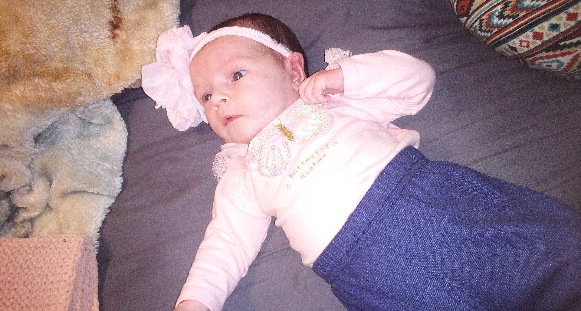 Aurora joined the competition — help win amazing prizes! baby, baby_products, baby_toddler_clothing, cheek, child, comfort, elbow, finger, flash_photography, fun, happy, human_body, pattern, person, sitting, skin, sleeve, t_shirt, toddler, wood