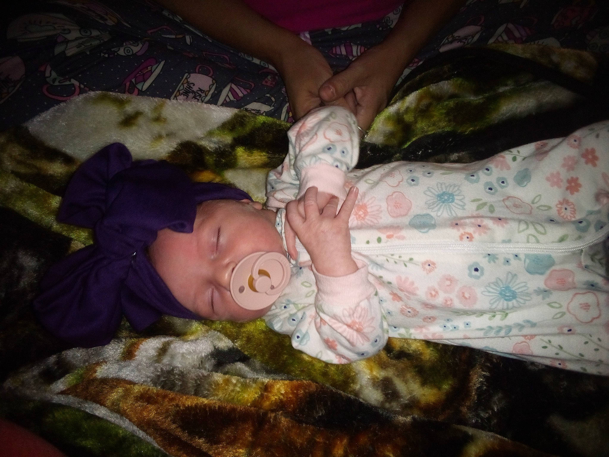 Aurora is registered to the contest to win money with this photo: baby, baby_toddler_clothing, bedtime, child, comfort, foot, fun, gesture, grass, human_leg, linens, nap, pattern, person, room, sleep, thigh, thumb, toddler, tree