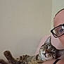 Coco is registered to the contest to win money with this photo: abyssinian, accessories, animal, baby, cat, couch, face, furniture, glasses, head, indoors, kitten, manx, person, pet, photography, portrait, selfie, sleeping, sunglasses