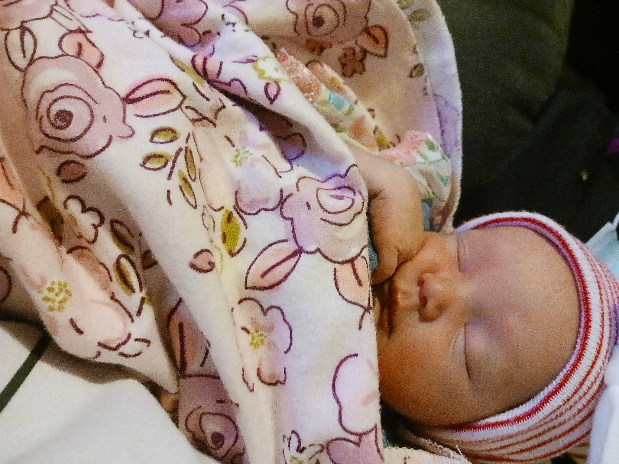 Karma joined the competition — help win amazing prizes! baby, cheek, child, close_up, comfort, eyelash, finger, hand, human_leg, linens, mouth, nail, neck, pattern, person, pink, purple, skin, textile, thigh