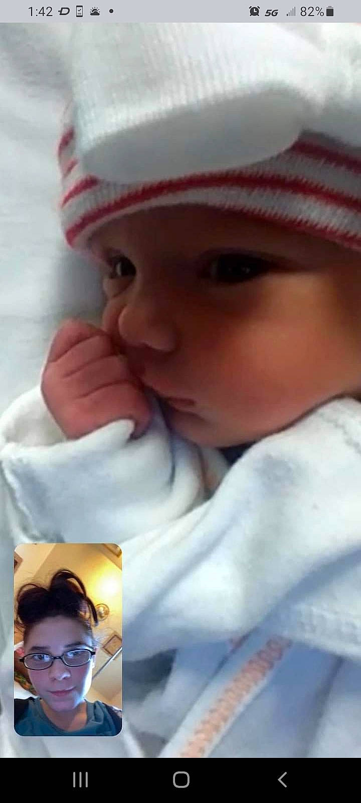 Karma is registered to the contest to win money with this photo: baby, cap, cheek, child, close_up, comfort, eyebrow, eyelash, eyewear, gesture, happy, hat, headgear, lip, mouth, nose, person, skin, smile, sunglasses