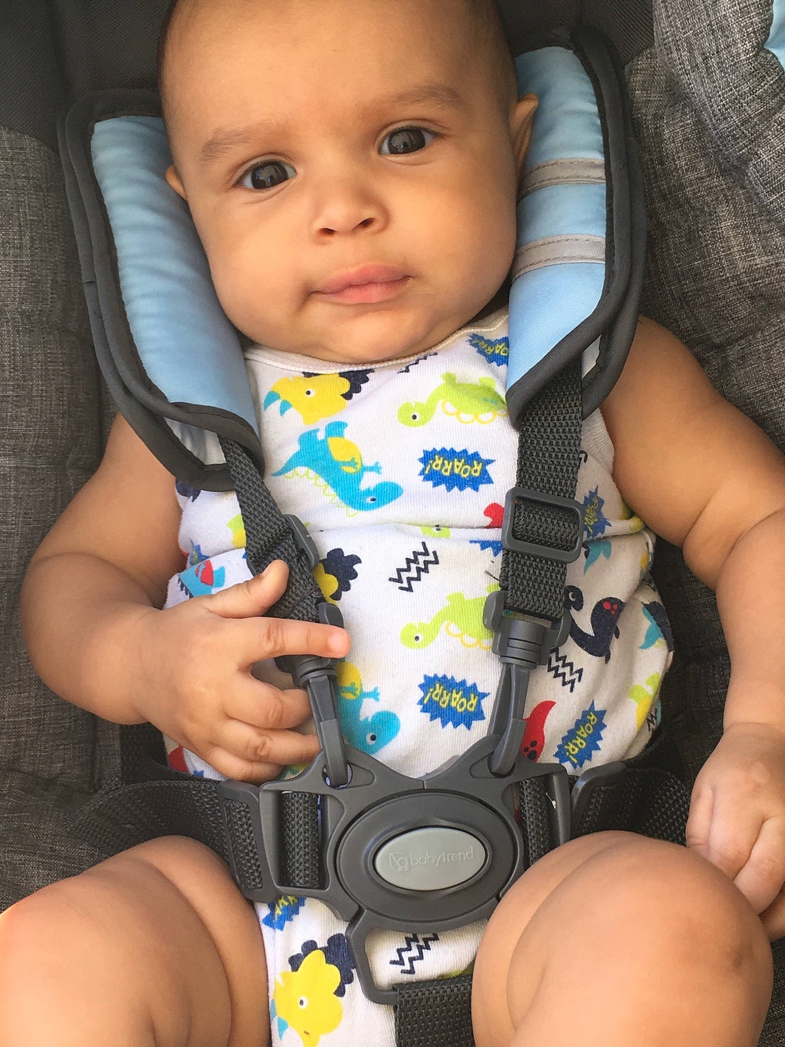 Brenden is registered to the contest to win money with this photo: auto_part, baby, baby_carriage, baby_in_car_seat, baby_products, baby_toddler_clothing, car_seat, child, person, play, product, skin, toddler
