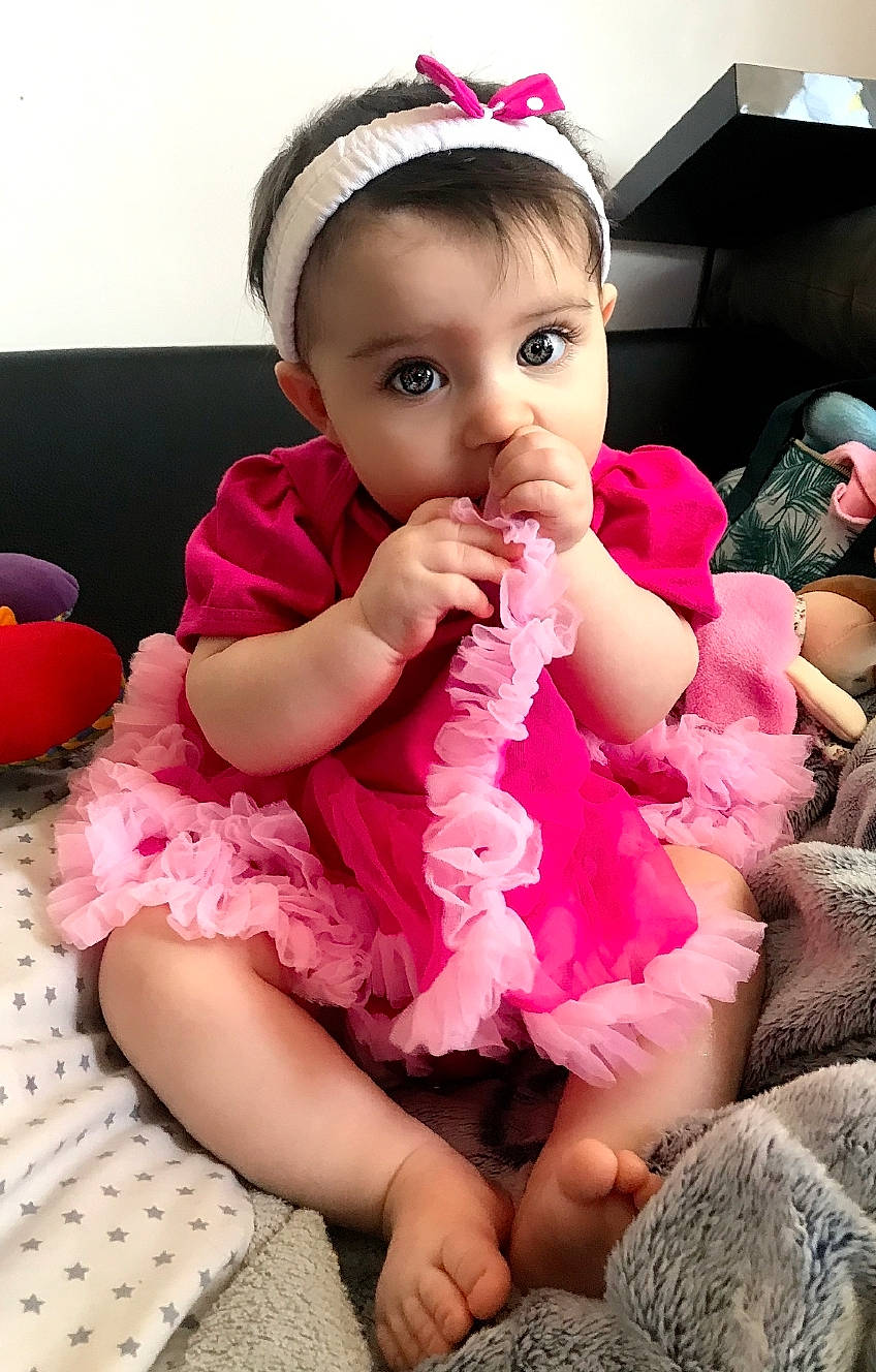 Crystal participe au concours pour gagner de l'argent avec cette photo : baby, baby_toddler_clothing, beauty, cheek, child, costume, face, fashion_accessory, finger, fur, hair_accessory, head, headgear, leg, lip, mouth, person, pink, skin, textile