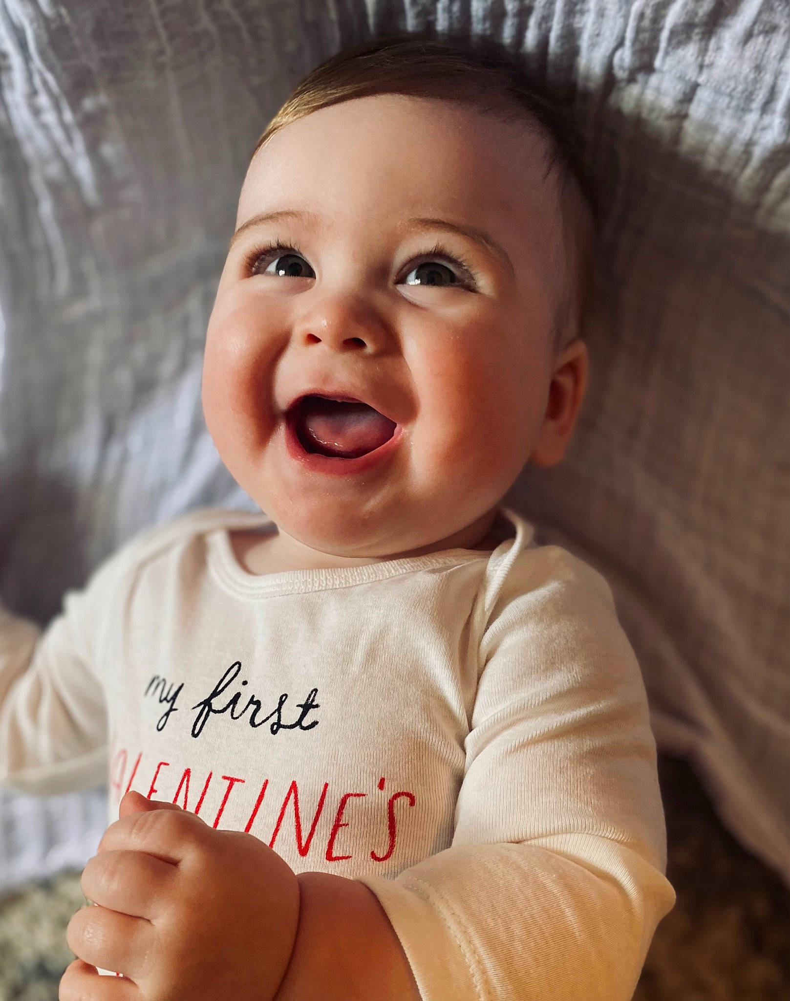 Crew joined the competition — help win amazing prizes! arm, baby, baby_toddler_clothing, cheek, comfort, eye, eyebrow, face, finger, flash_photography, gesture, happy, head, lip, mouth, nose, organ, person, skin, sleeve