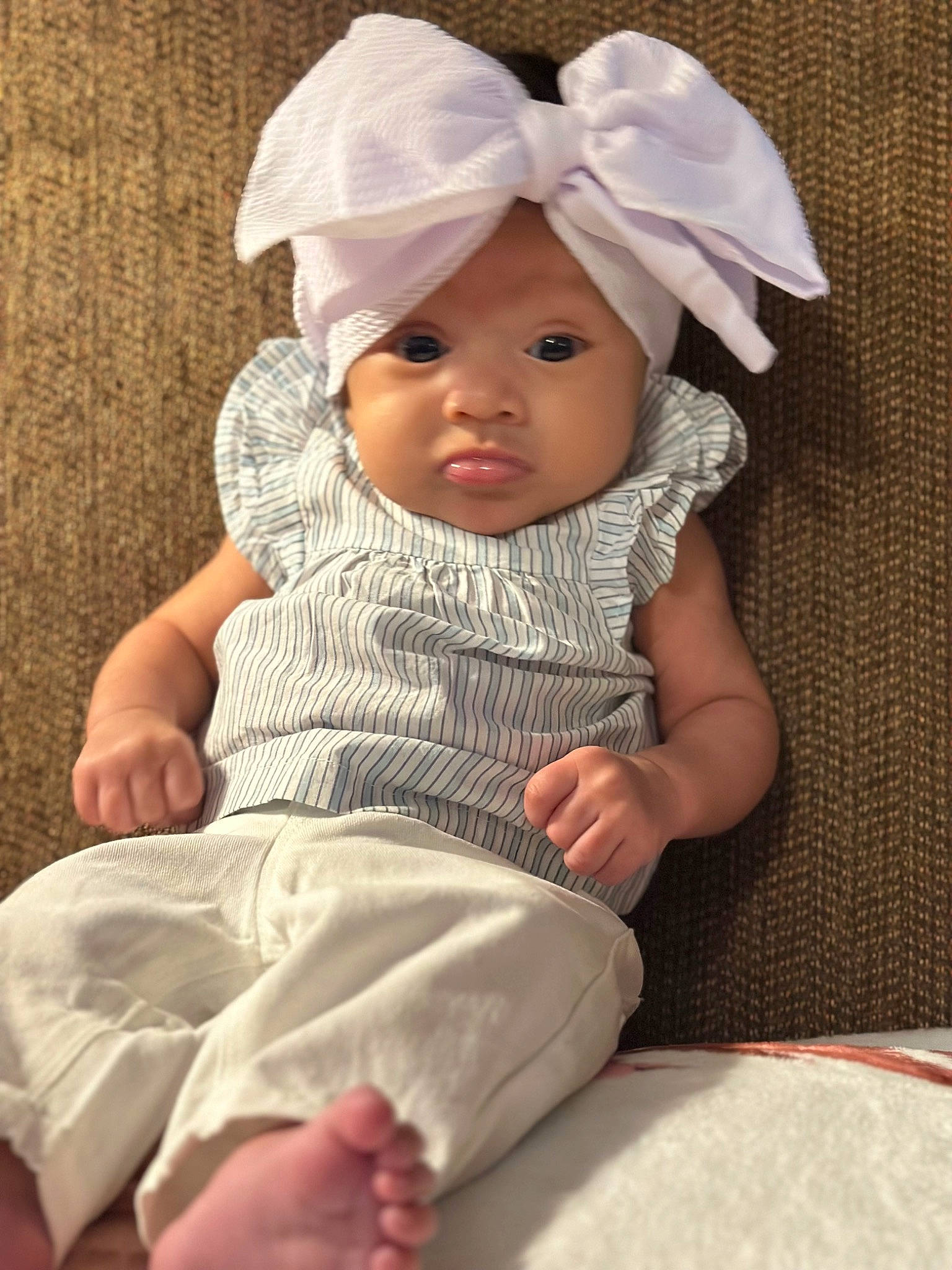 Halo joined the competition — help win amazing prizes! baby, baby_toddler_clothing, cap, cheek, child, collar, comfort, embellishment, fashion_accessory, headgear, headwear, lip, pattern, person, portrait_photography, product, sitting, skin, sleeve, toddler