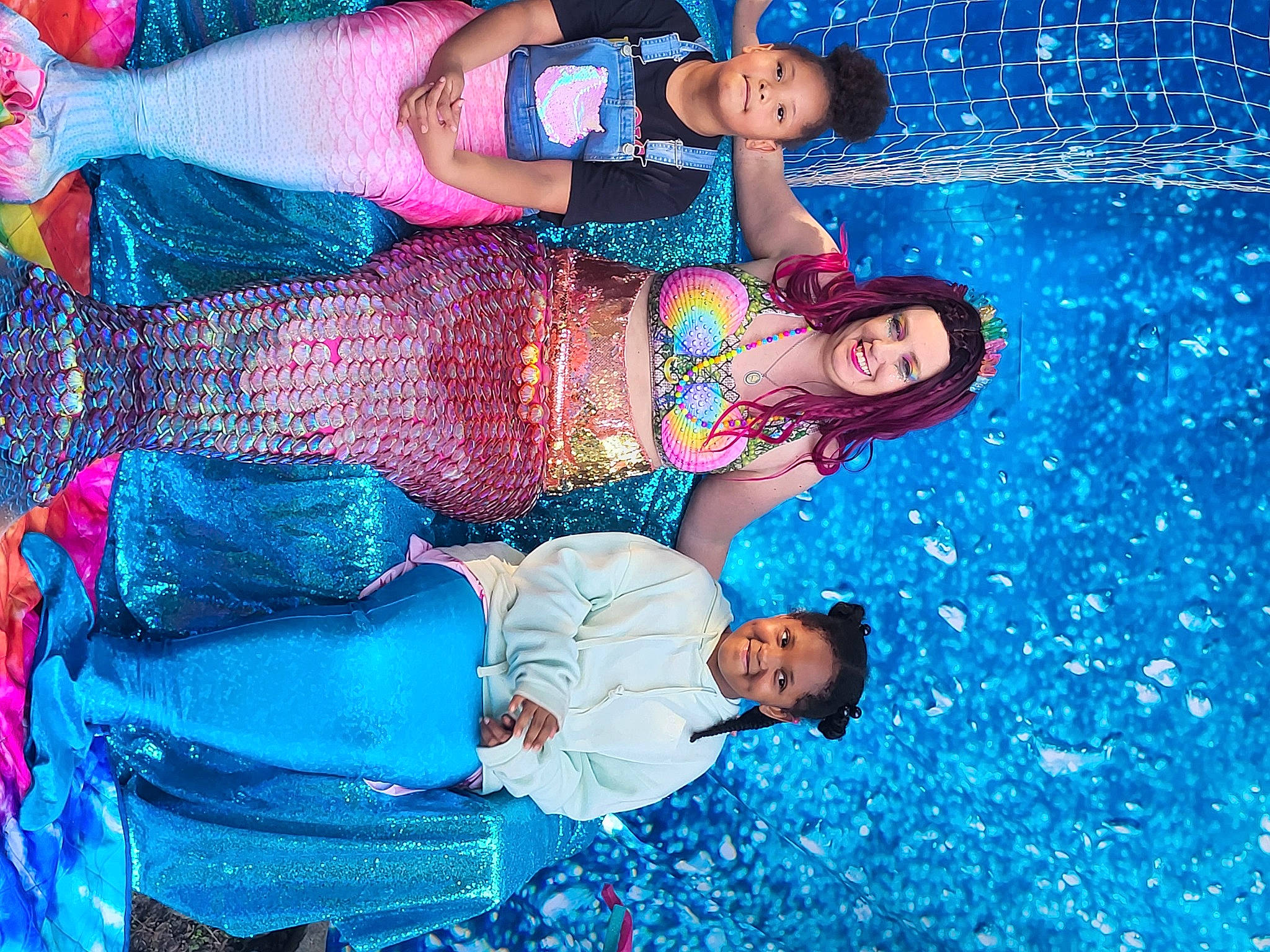 Asia Wynn joined the competition — help win amazing prizes! abdomen, blue, electric_blue, entertainment, event, fashion_design, fun, happy, headwear, joy, leisure, magenta, pattern, person, pink, red, smile, sunglasses, thigh, tree