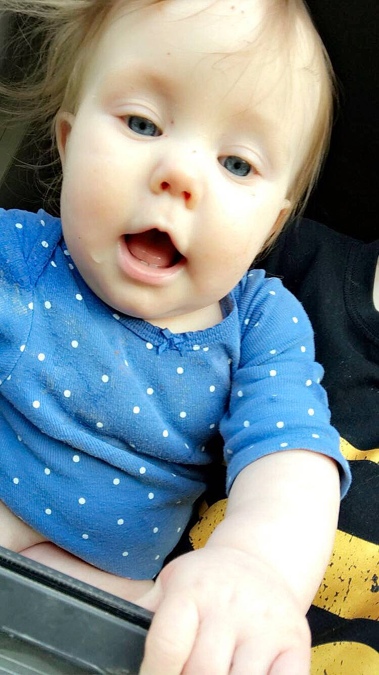 Macy joined the competition — help win amazing prizes! baby, beauty, cheek, child, child_model, chin, eye, face, facial_expression, head, iris, lip, mouth, nose, person, skin, smile, toddler