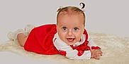Lila-Rose joined the competition — help win amazing prizes! baby, blanket, bodypart, bonnet, clothing, crawling, dress, face, finger, hand, happy, hat, head, knitwear, newborn, person, photography, portrait, sitting, smile