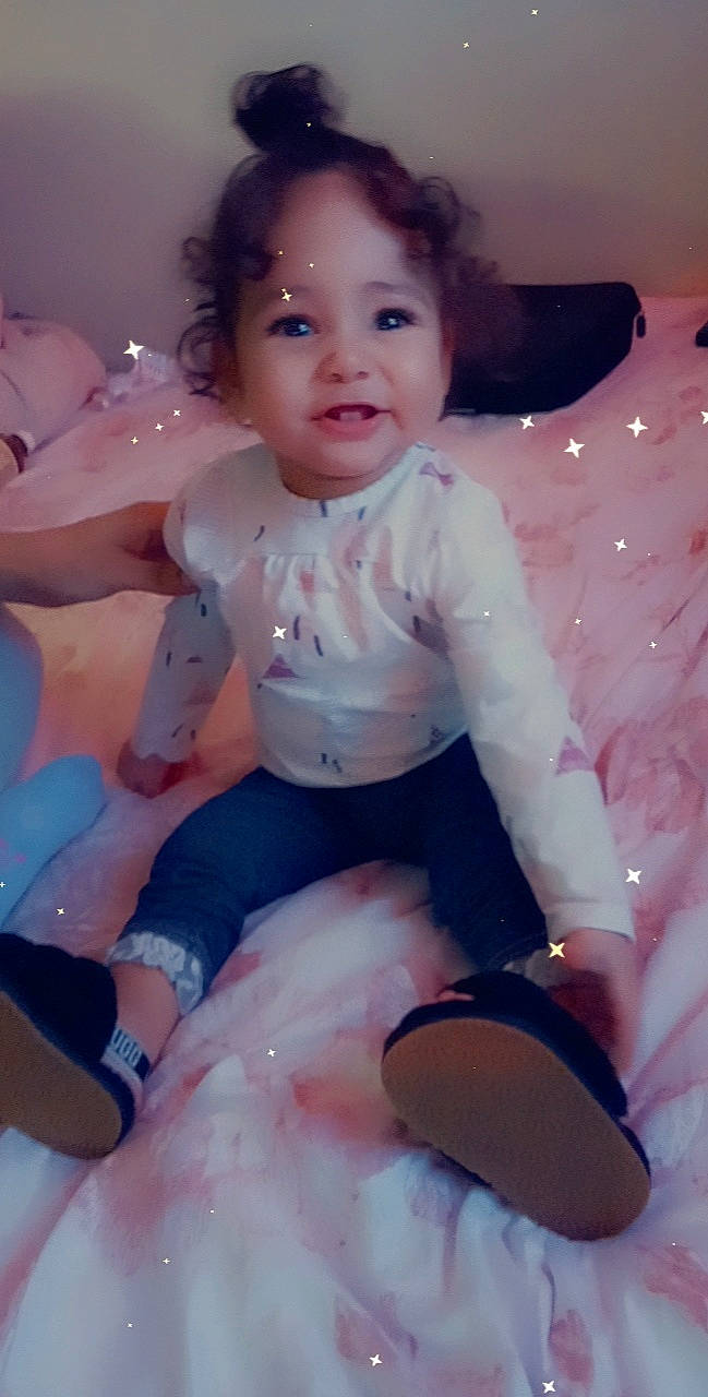 Esther joined the competition — help win amazing prizes! abdomen, cheek, chest, doll, eye, facial_expression, finger, fun, hairstyle, head, human_body, lip, person, pink, skin, thigh, thumb, toddler, toy, trunk